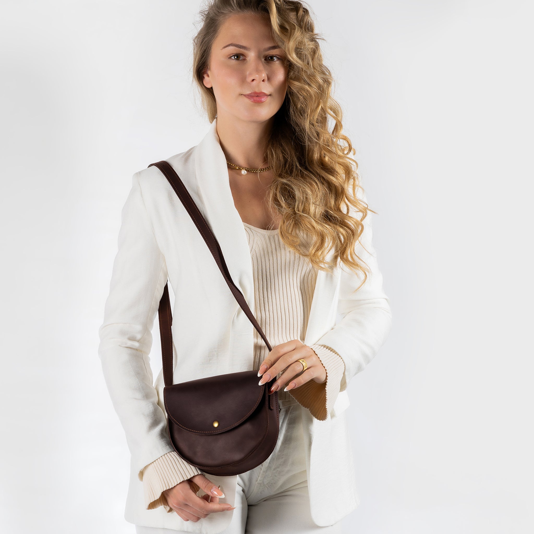 Saddle Leather Handmade Bag ,Crossbody bag for Women - Classy Wood