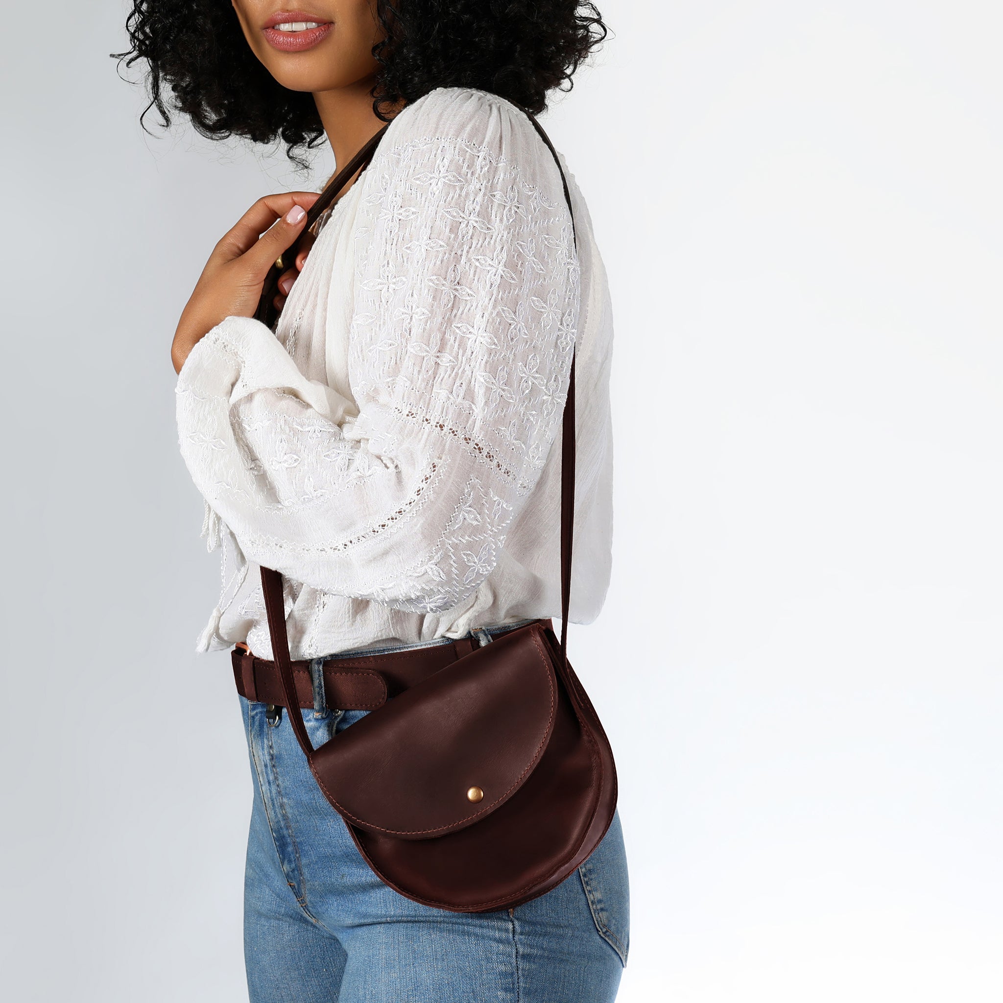 Saddle Leather Handmade Bag ,Crossbody bag for Women - Classy Wood