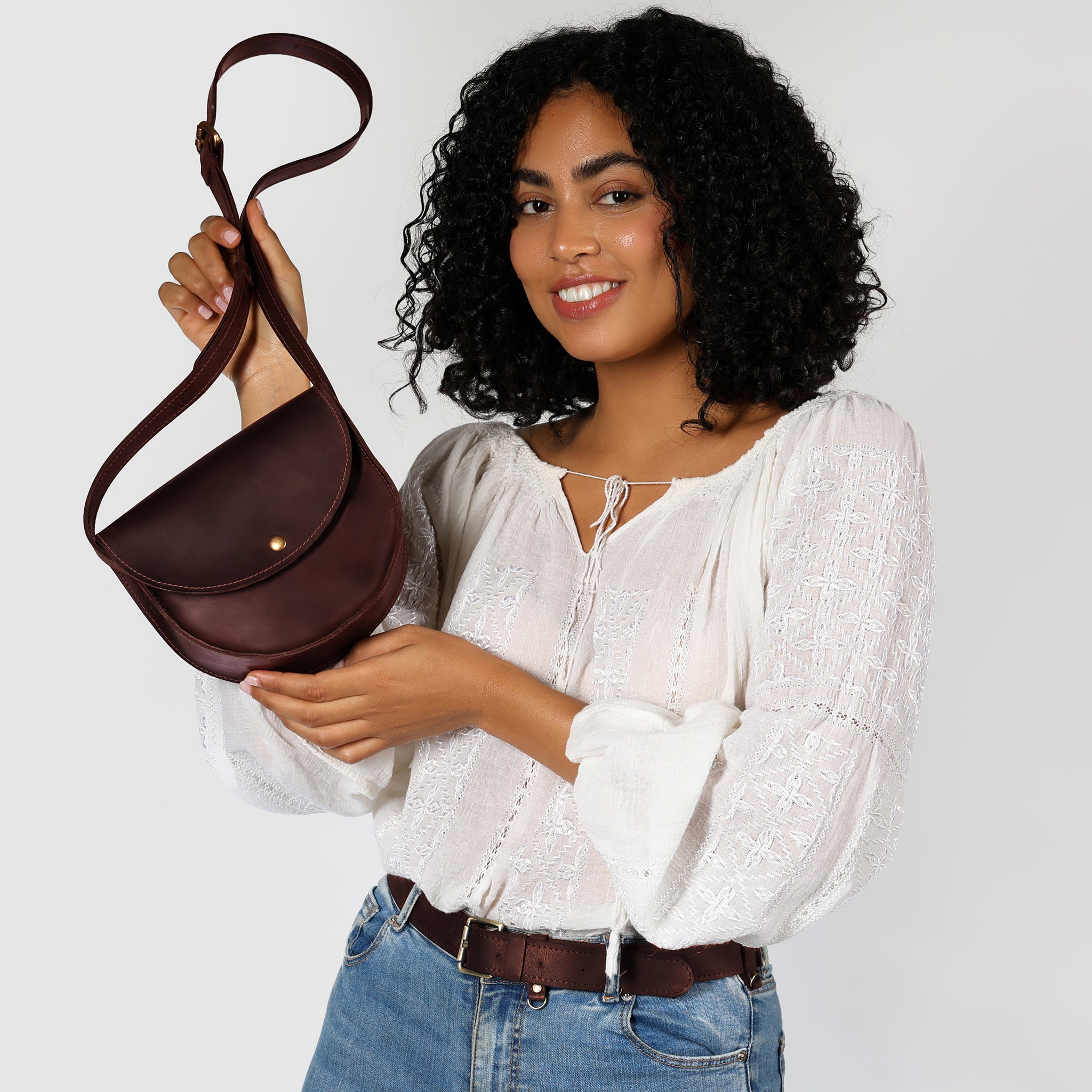 Saddle Leather Handmade Bag ,Crossbody bag for Women - Classy Wood
