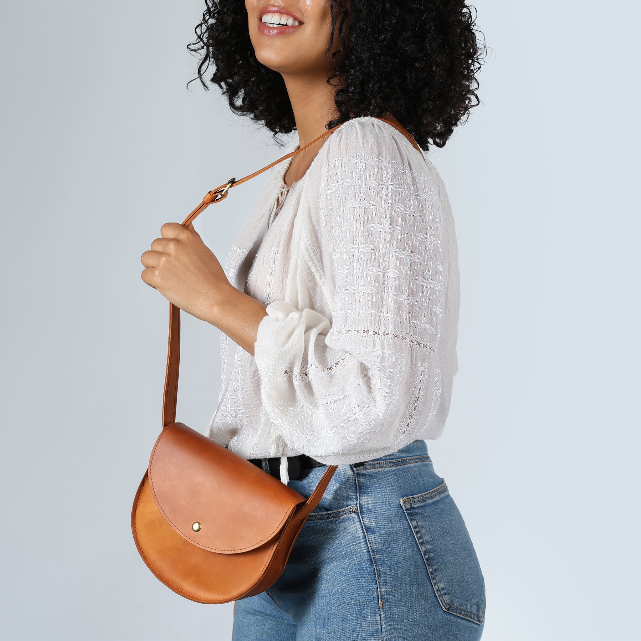 Saddle Leather Handmade Bag ,Crossbody bag for Women - Classy Wood