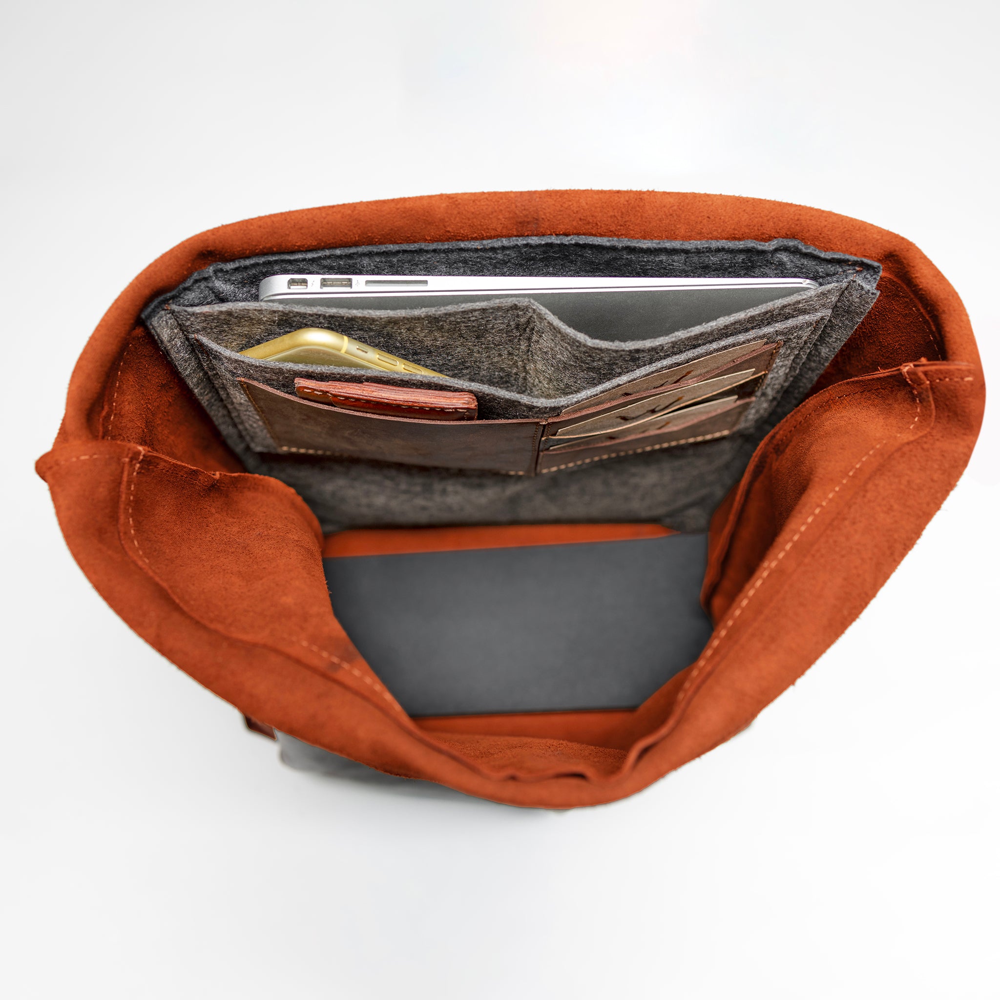 Roll -Top Leather Backpack for Men - Forester 13", 14", 15" and 16" inch laptops