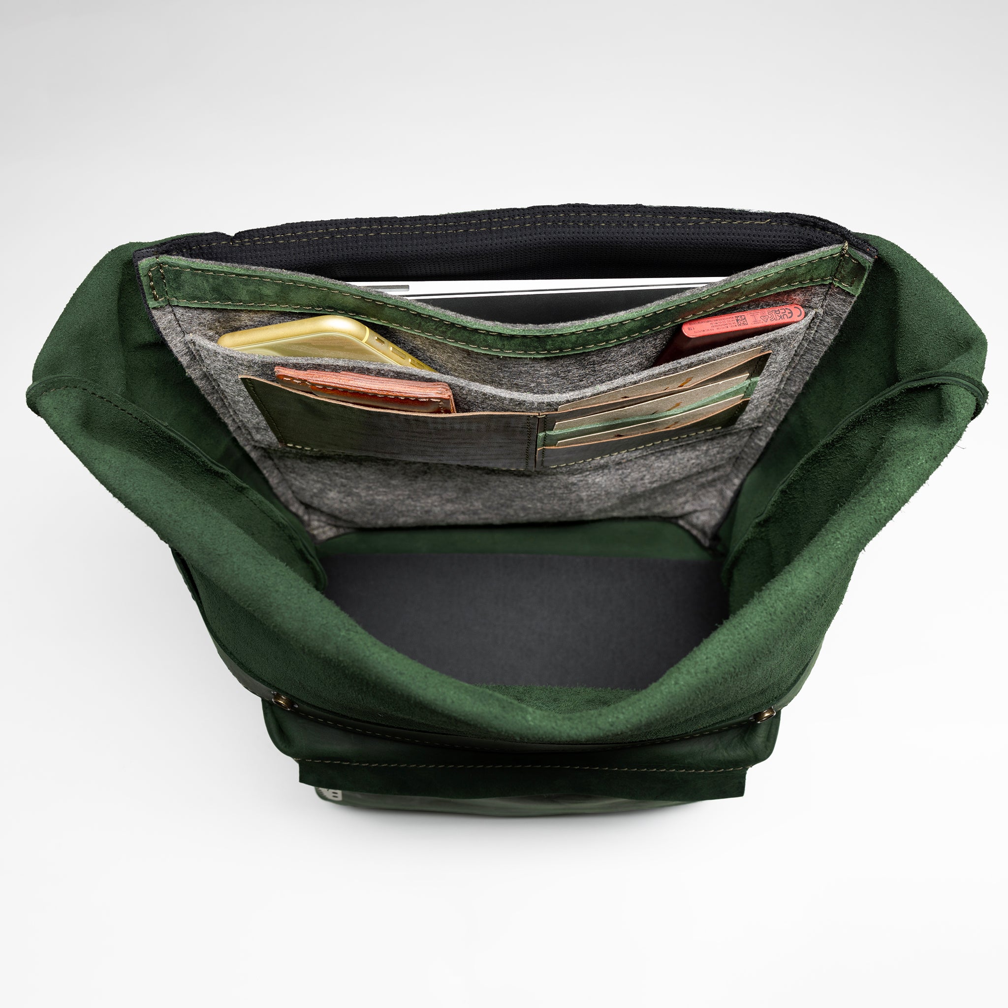 Roll-top Handcrafting Leather Women's Backpack - Forester 13", 14", 15" and 16" inch laptops