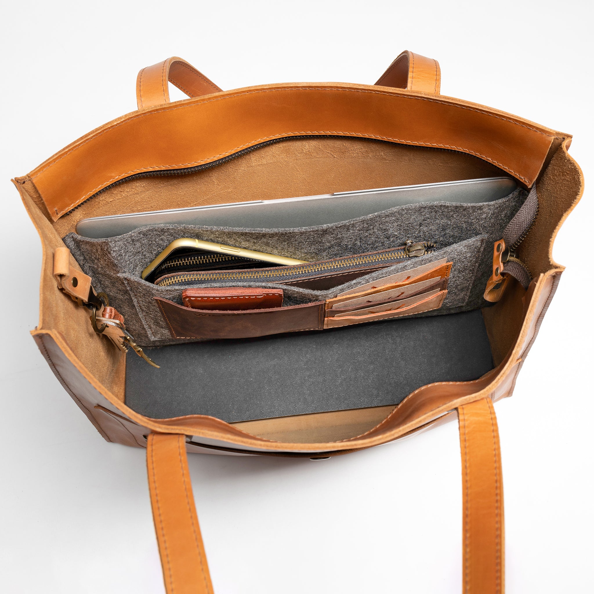 Handmade Leather Tote Laptop Bag For Women 13"and 14 inch. Laptops - Western