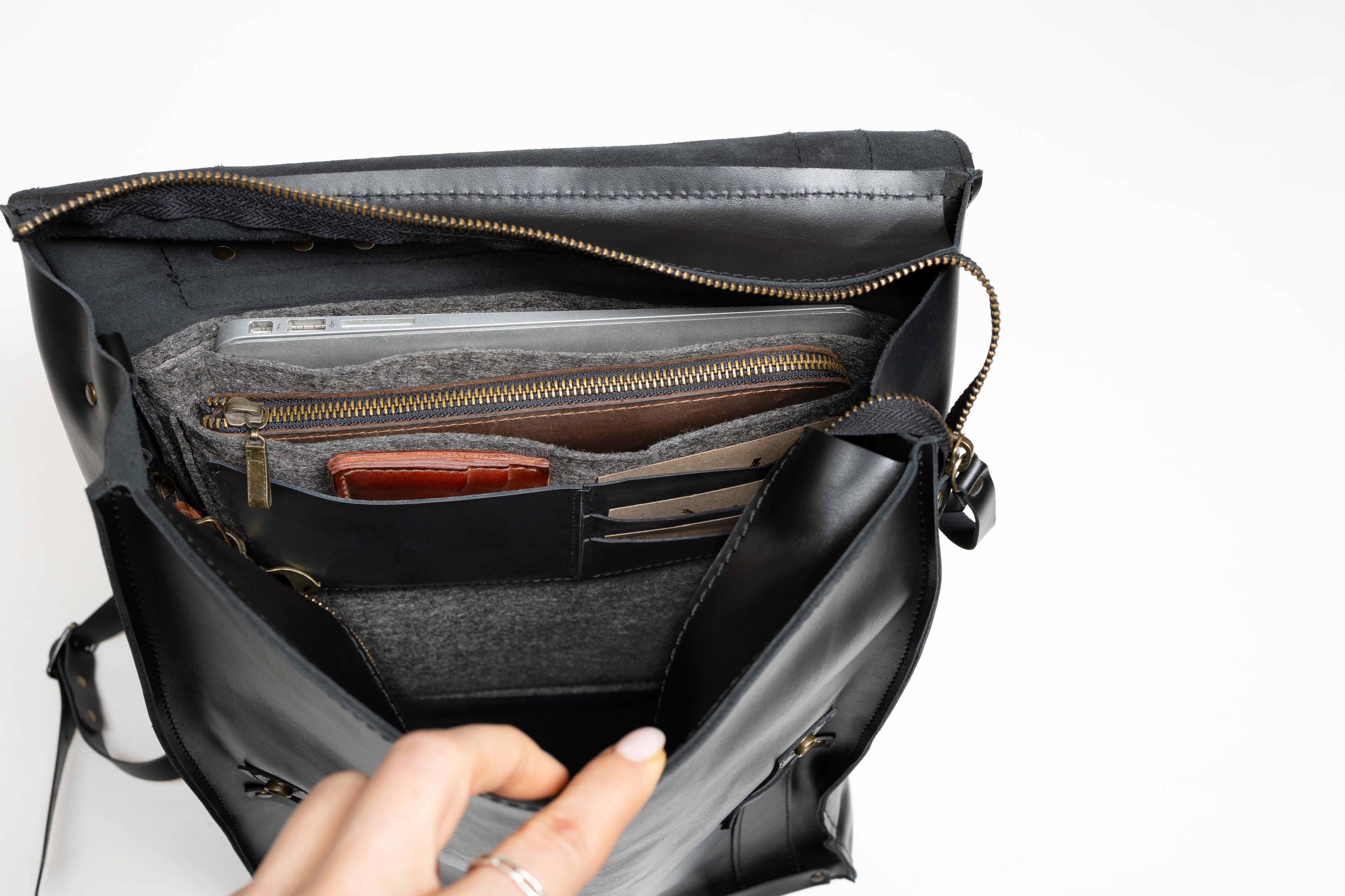 Women's Handcrafting Leather Backpack - Storyteller 13", 14", 15" and 16" inch laptops