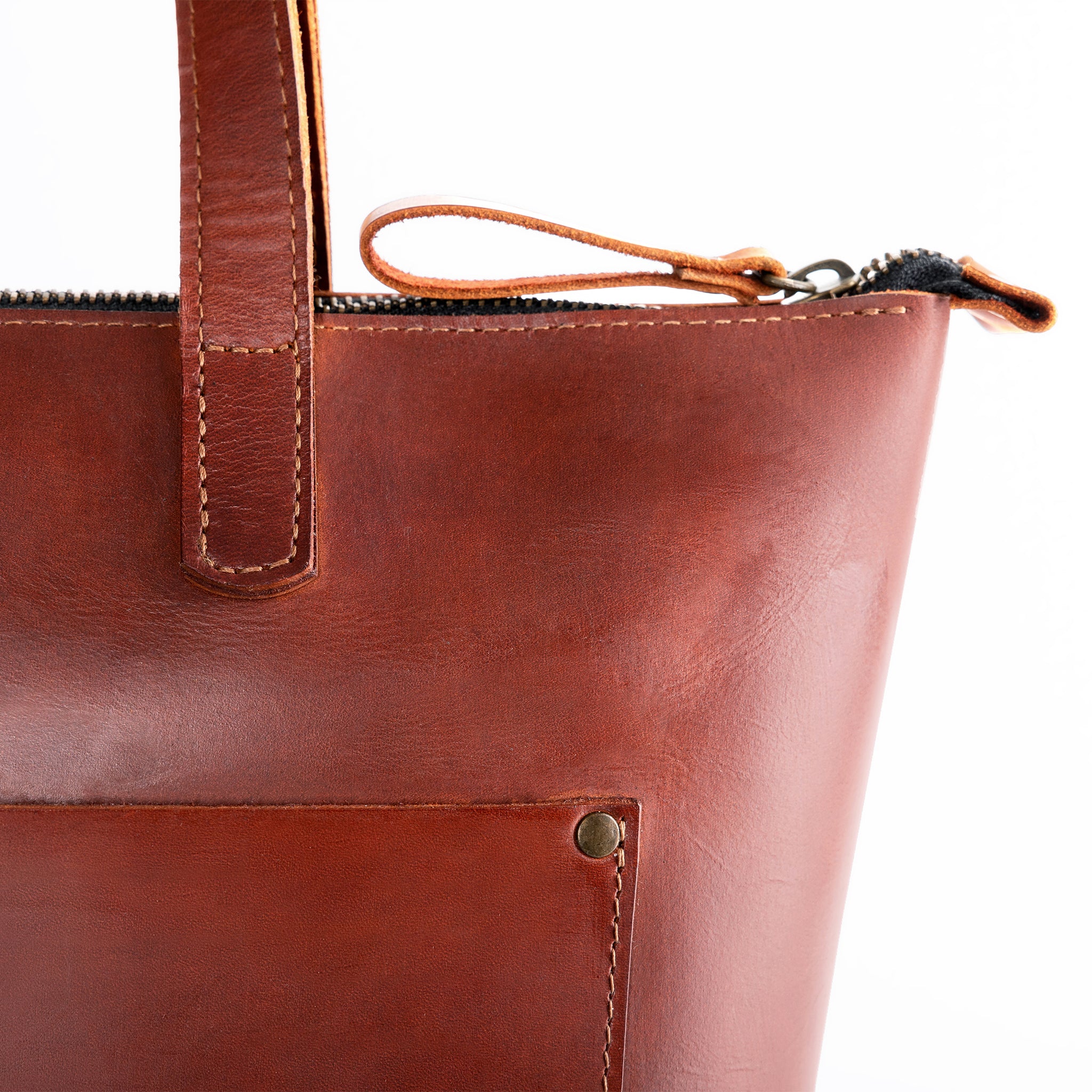 Handmade Leather Tote, Large Women Shopper - Essentials