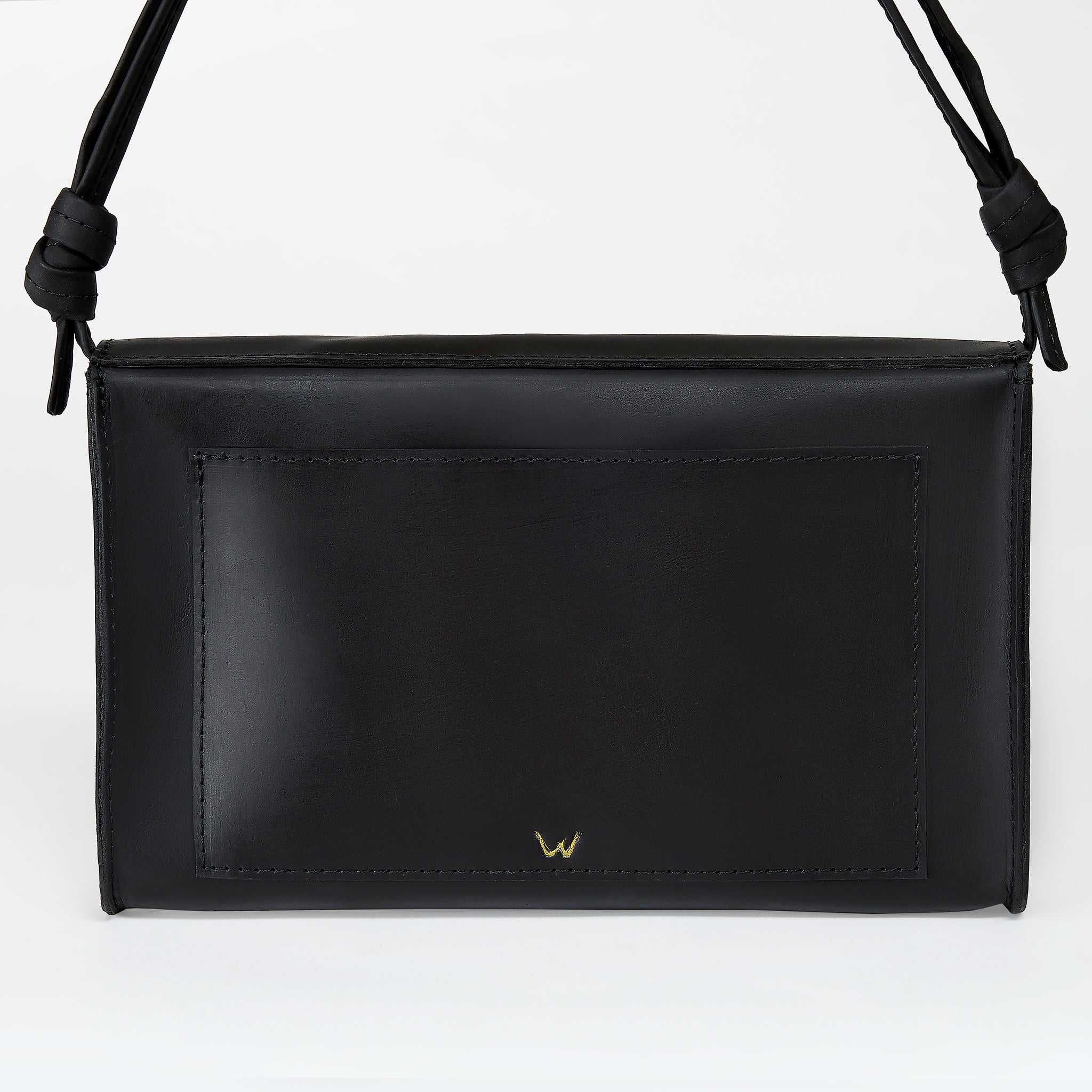 Black Elegant Leather Bag with Baroque Inspiration from the Bohemian Collection