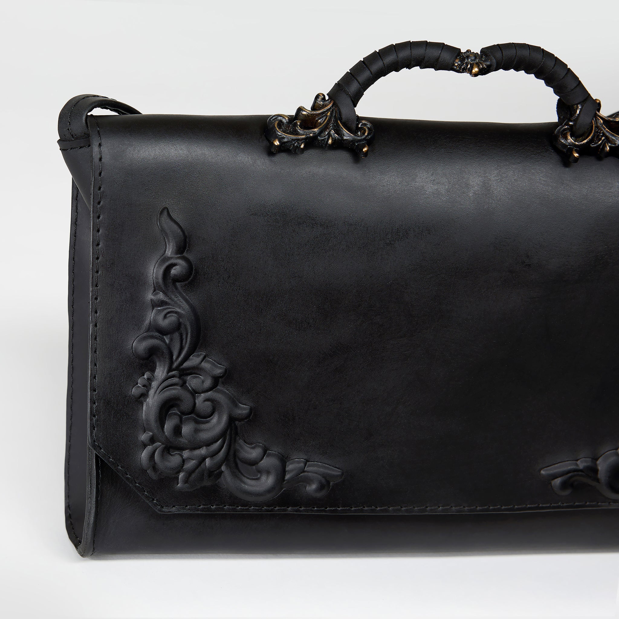 Elegant Designer Rectangular Leather Bag from Bohemian Collection