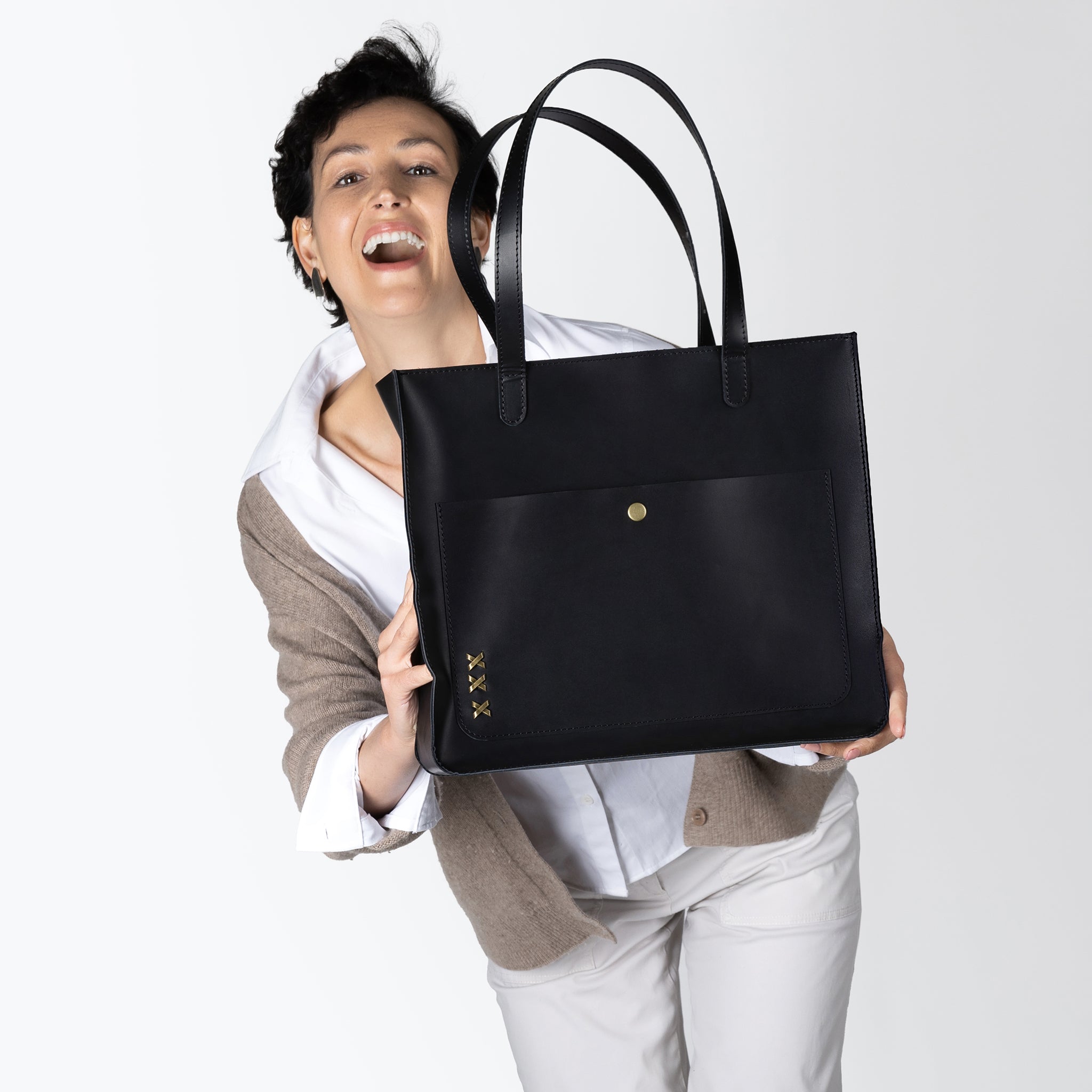 Handmade Leather Tote Laptop Bag For Women 13"and 14 inch. Laptops - Western
