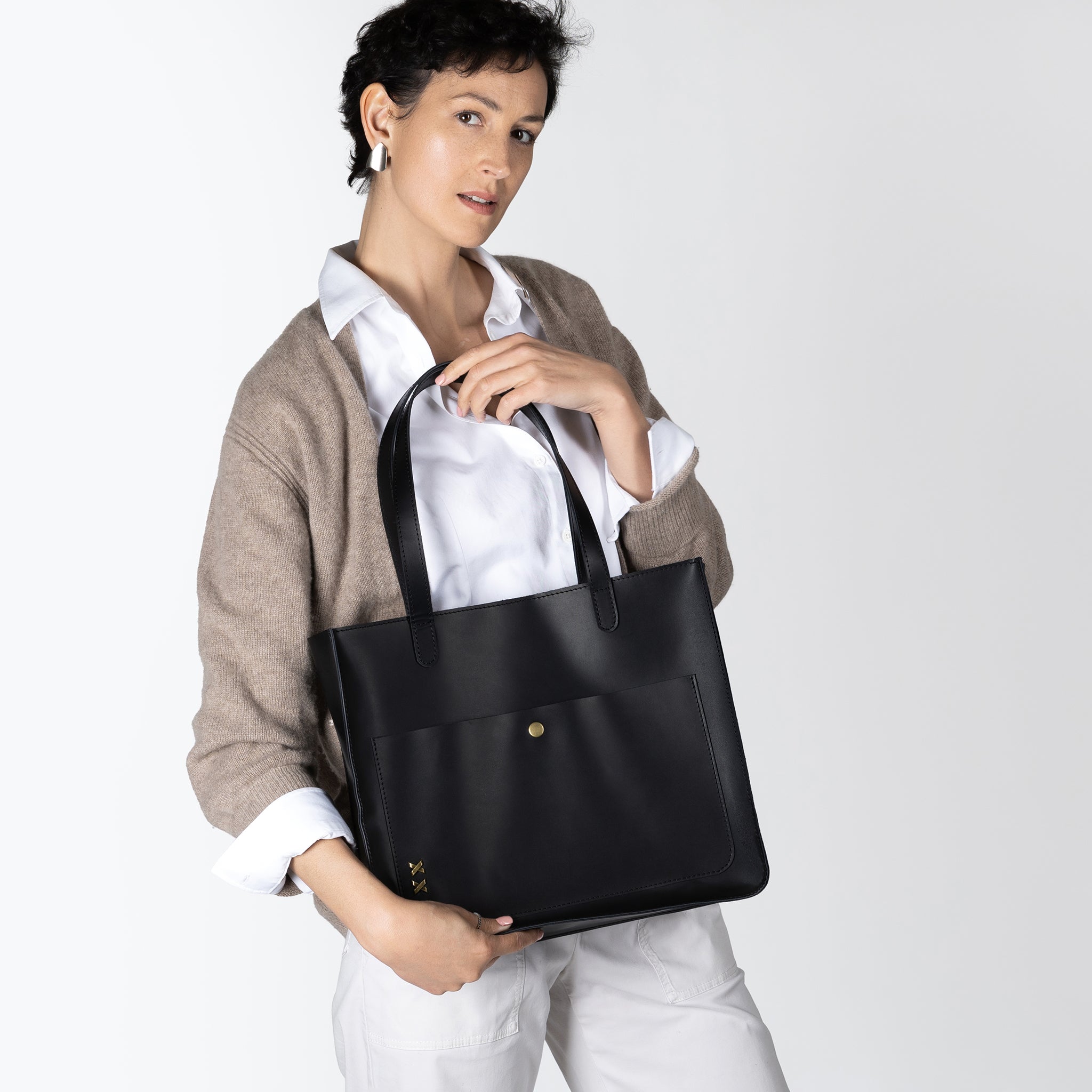 Handmade Leather Tote Laptop Bag For Women 13"and 14 inch. Laptops - Western