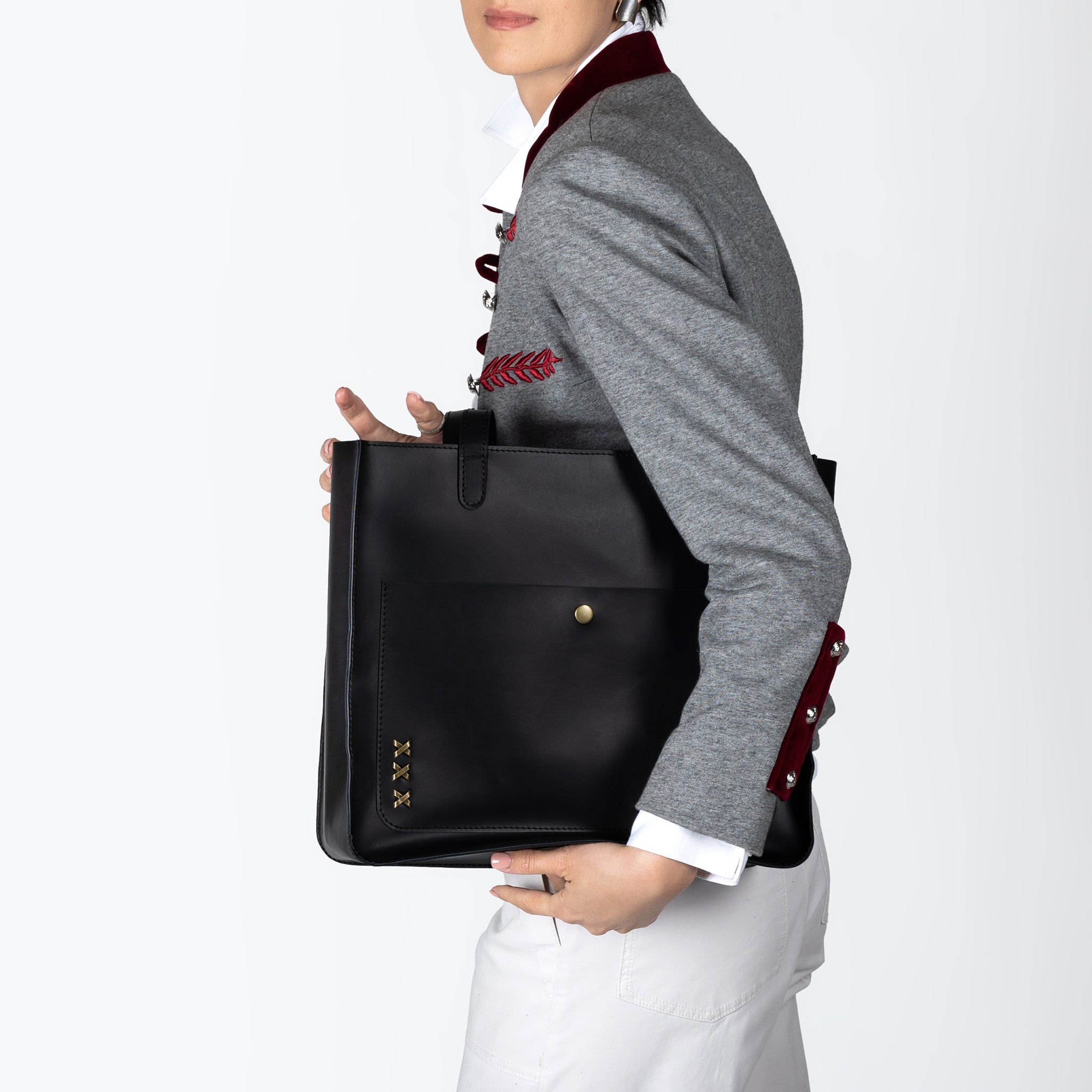 Handmade Leather Tote Laptop Bag For Women 13"and 14 inch. Laptops - Western