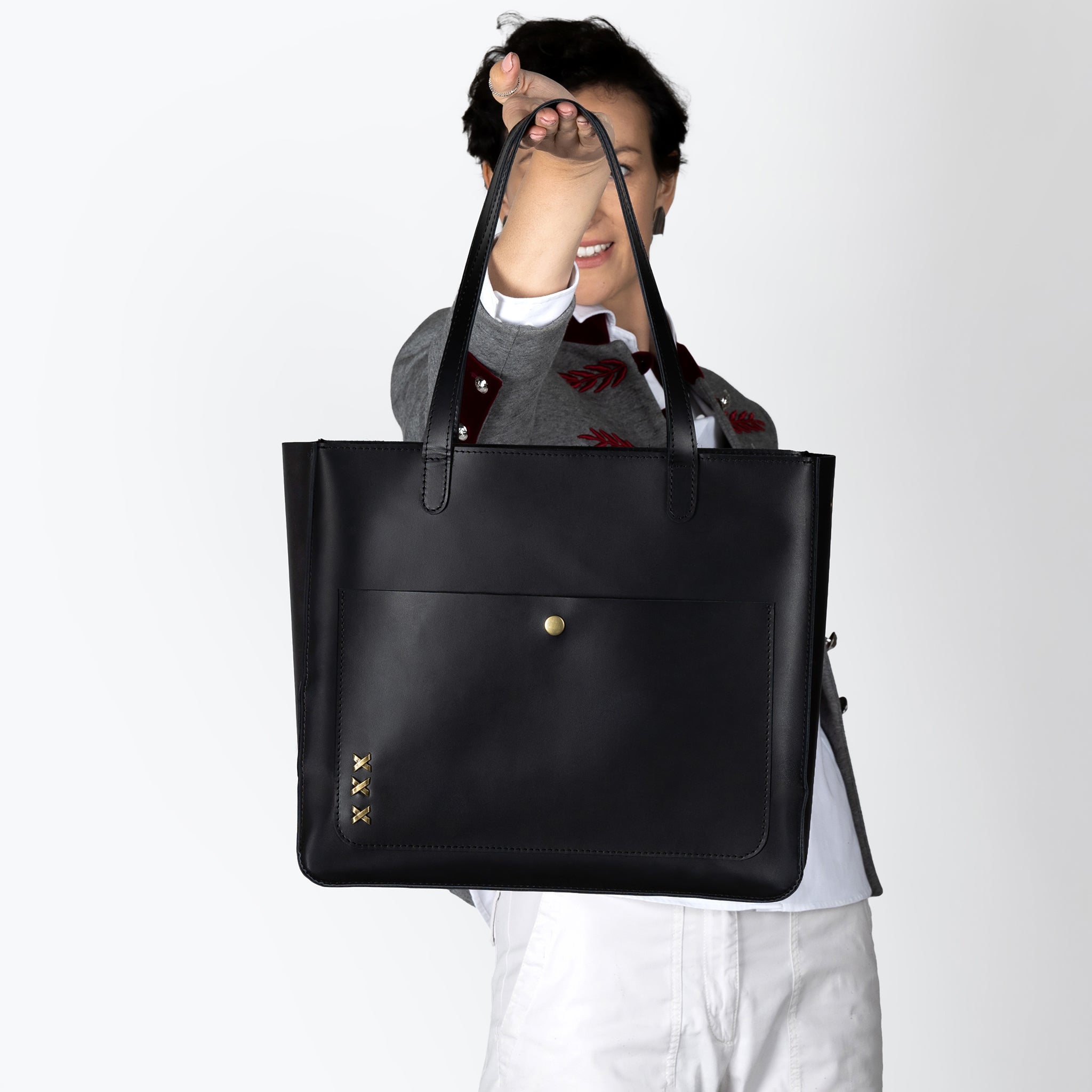 Handmade Leather Tote Laptop Bag For Women 13"and 14 inch. Laptops - Western