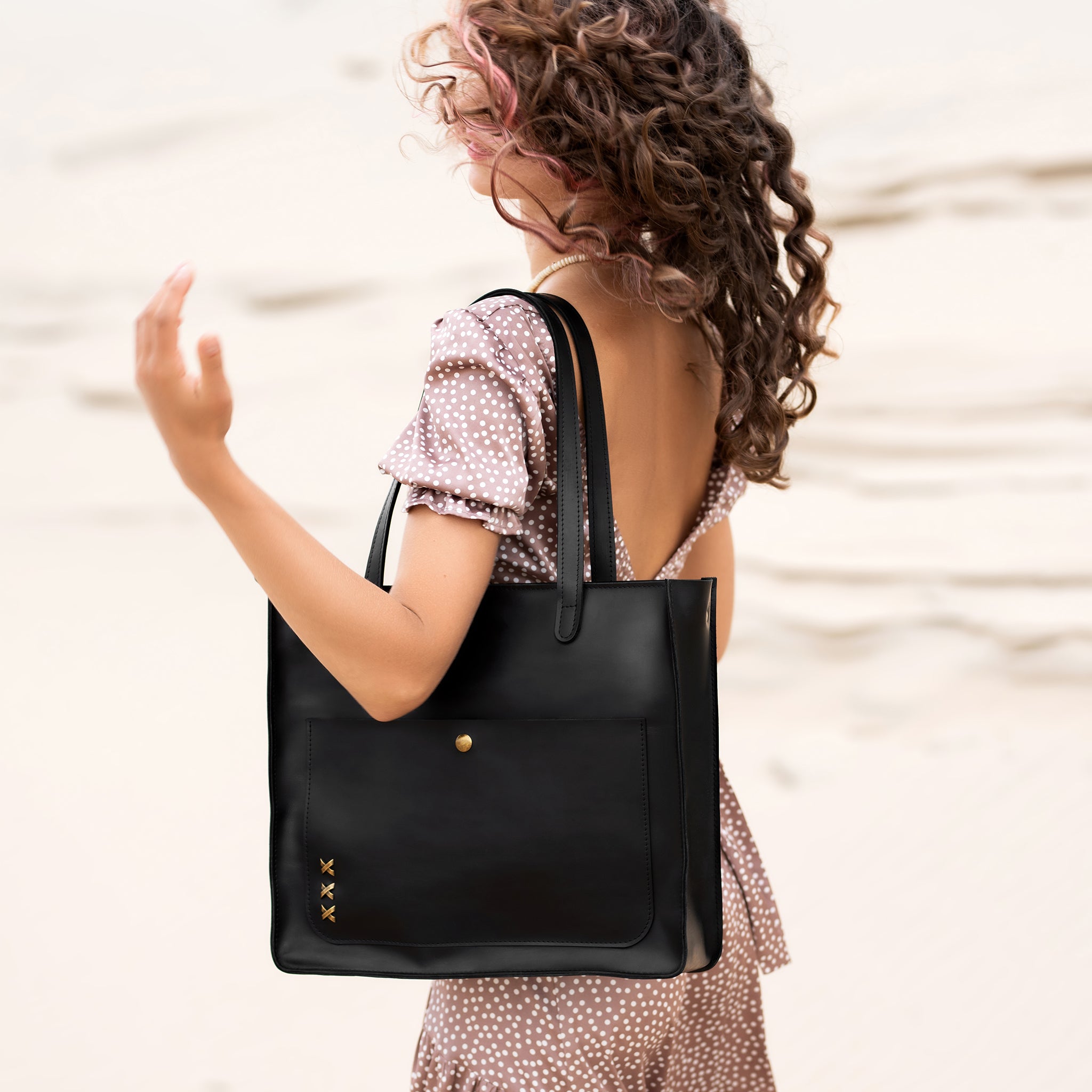 Handmade Leather Tote Laptop Bag For Women 13"and 14 inch. Laptops - Western