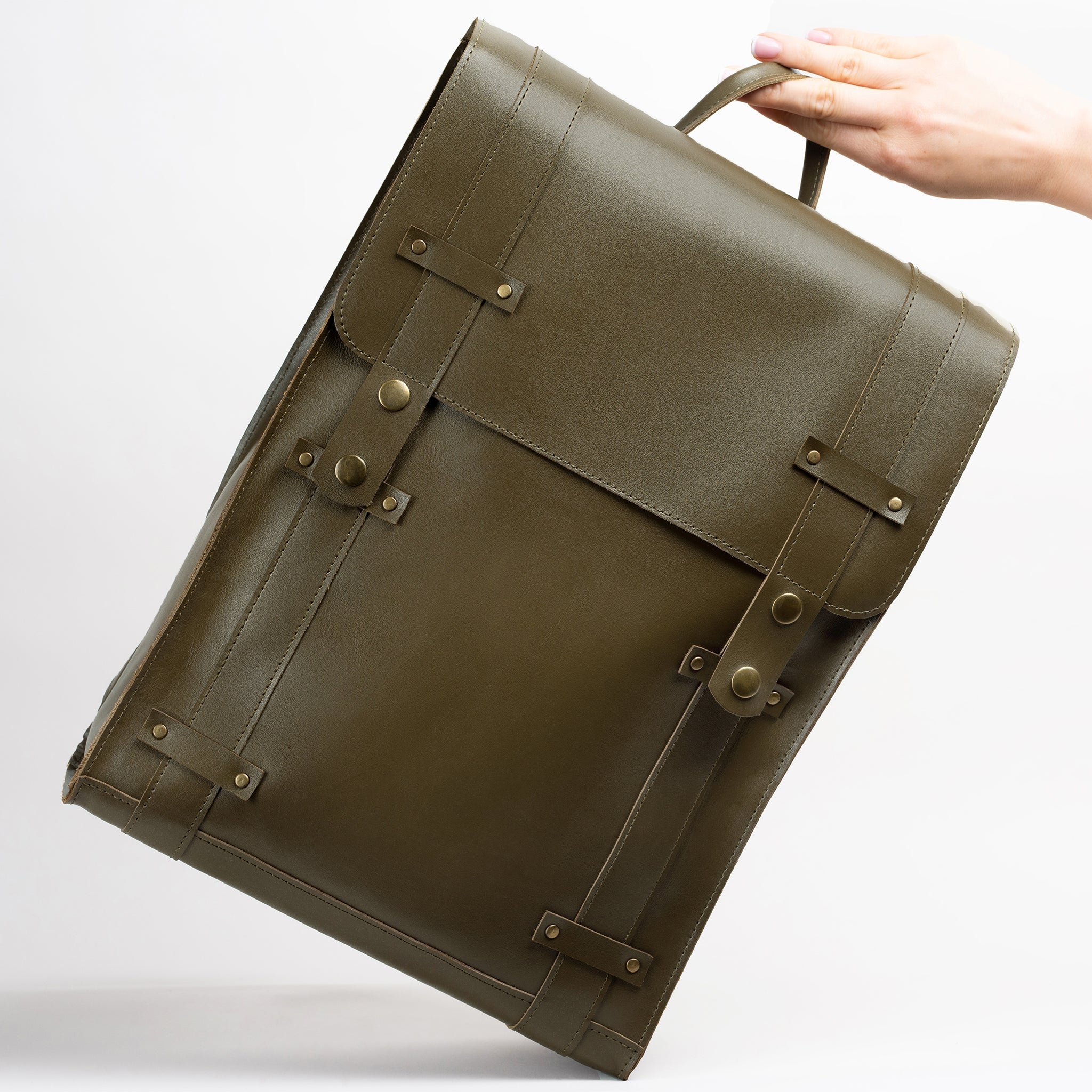 Men's Handcrafting Leather Backpack -Storyteller 13", 14", 15" and 16" inch. laptops