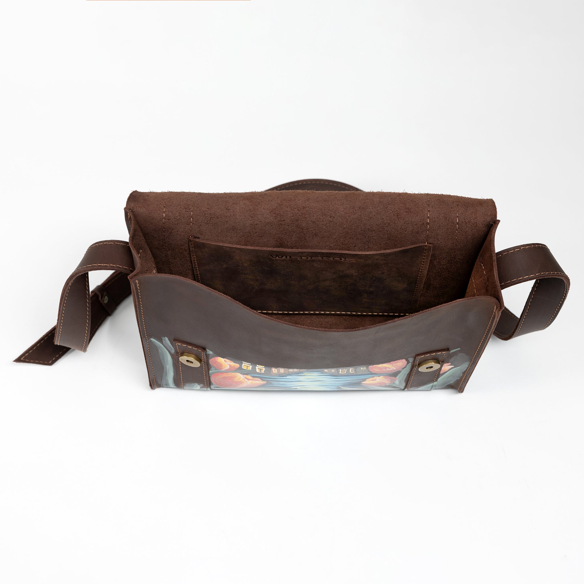Tulip Amsterdam Handcrafting Leather Satchel-Painting Crossbody Bag