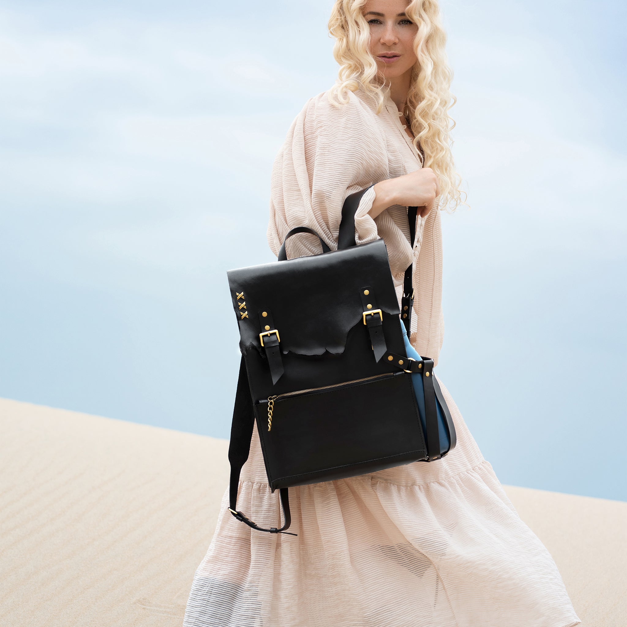 Women's Handcrafting Leather Backpack- 13", 14", 15" and 16" inch. laptops- Wild Spirit