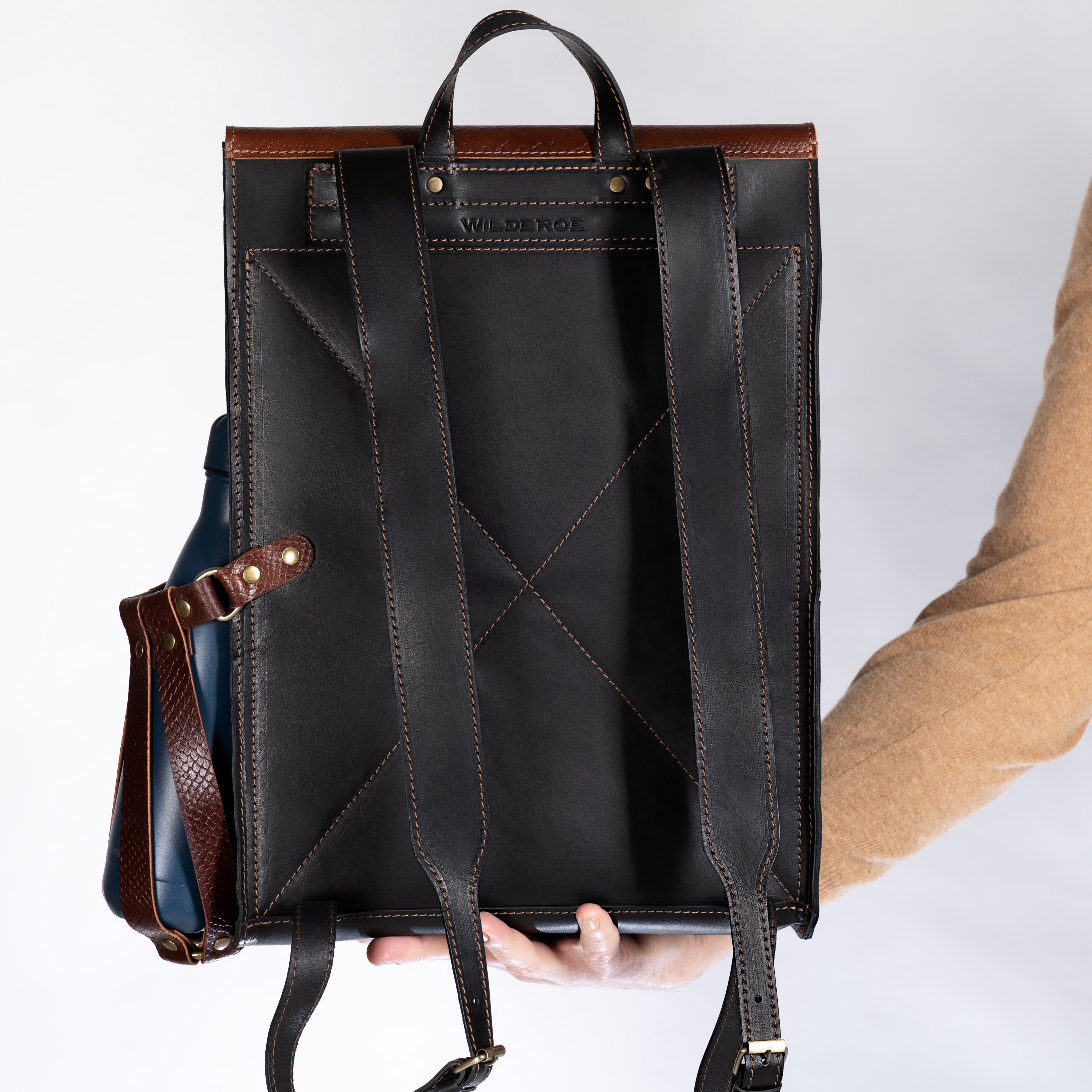 Men's Leather Classic Backpack - 13", 14", 15" and 16" inch. laptops