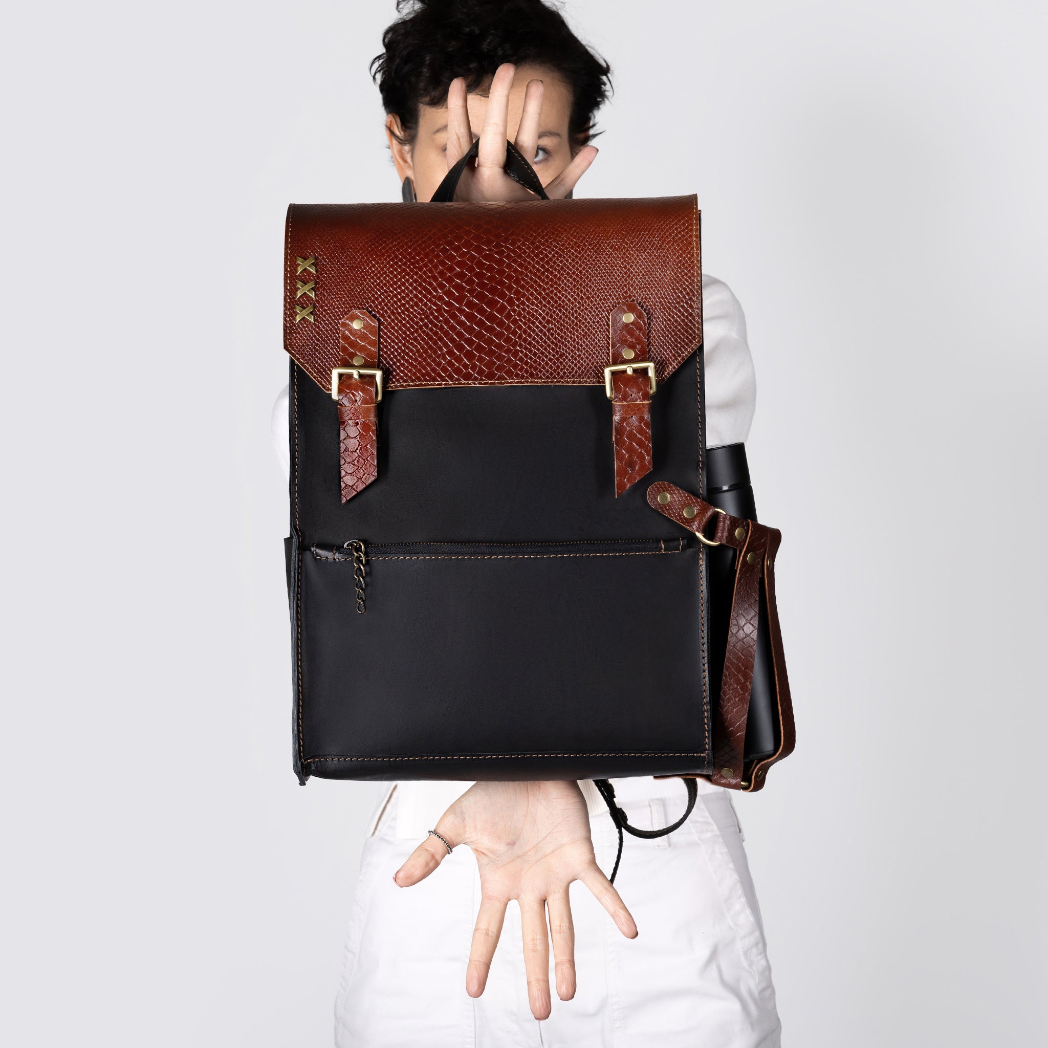Women's Handcrafting Leather Backpack - Classic Spirit 13", 14", 15" and 16" inch. laptops