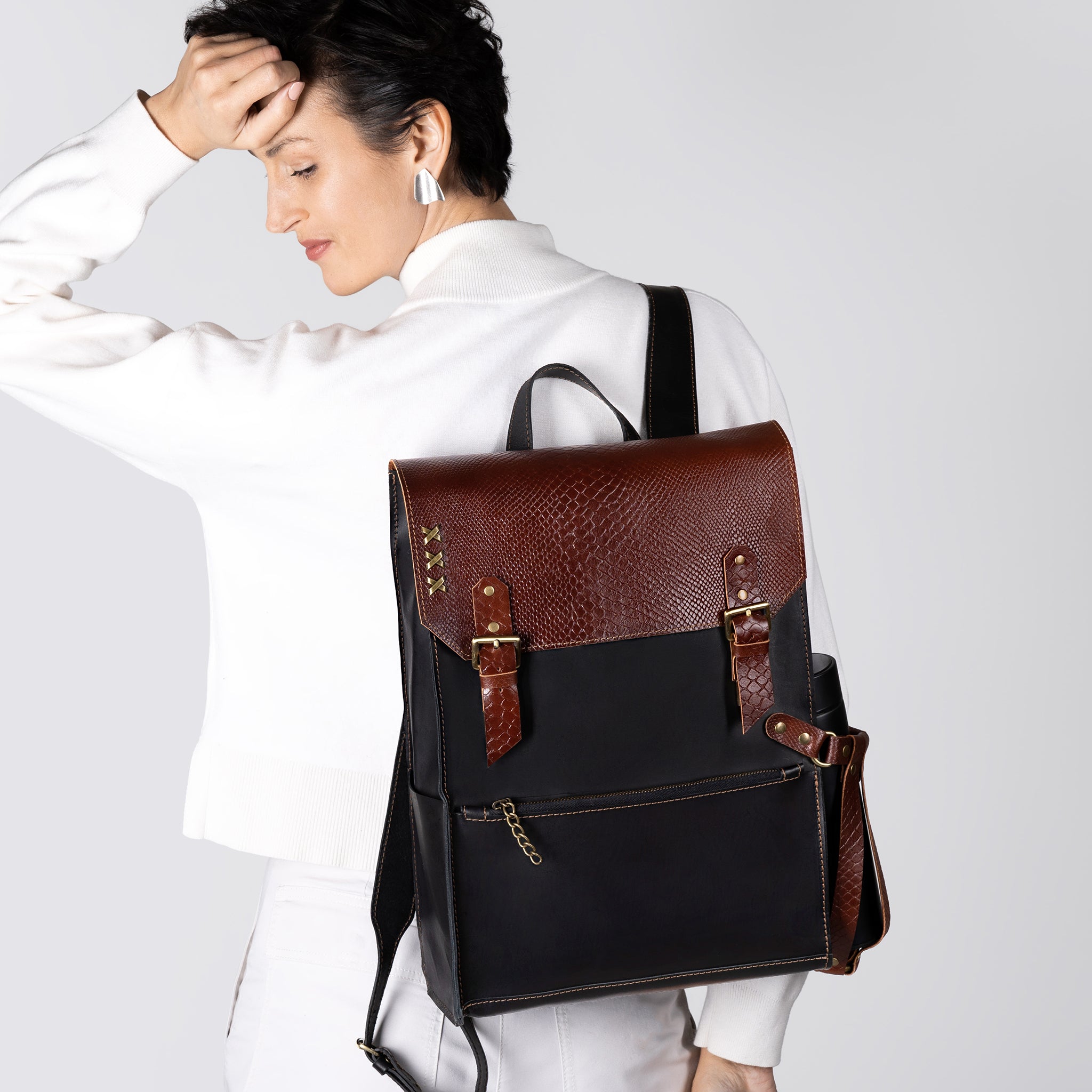 Women's Handcrafting Leather Backpack - Classic Spirit 13", 14", 15" and 16" inch. laptops