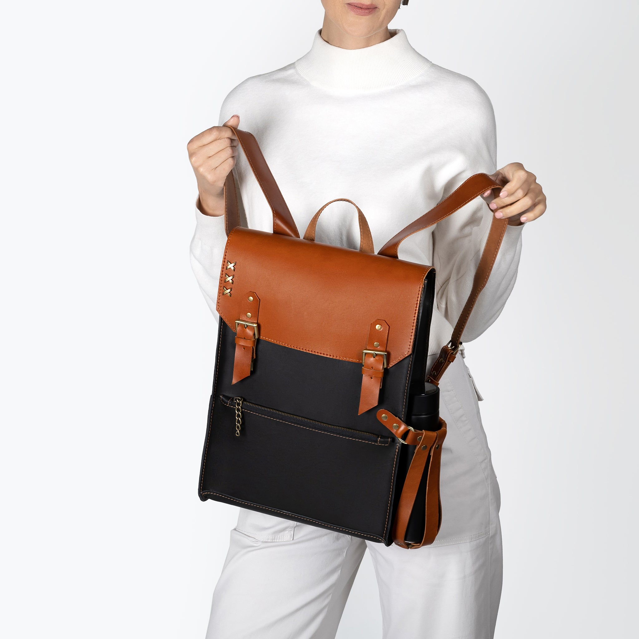 Women's Handcrafting Leather Backpack - Classic Spirit 13", 14", 15" and 16" inch. laptops