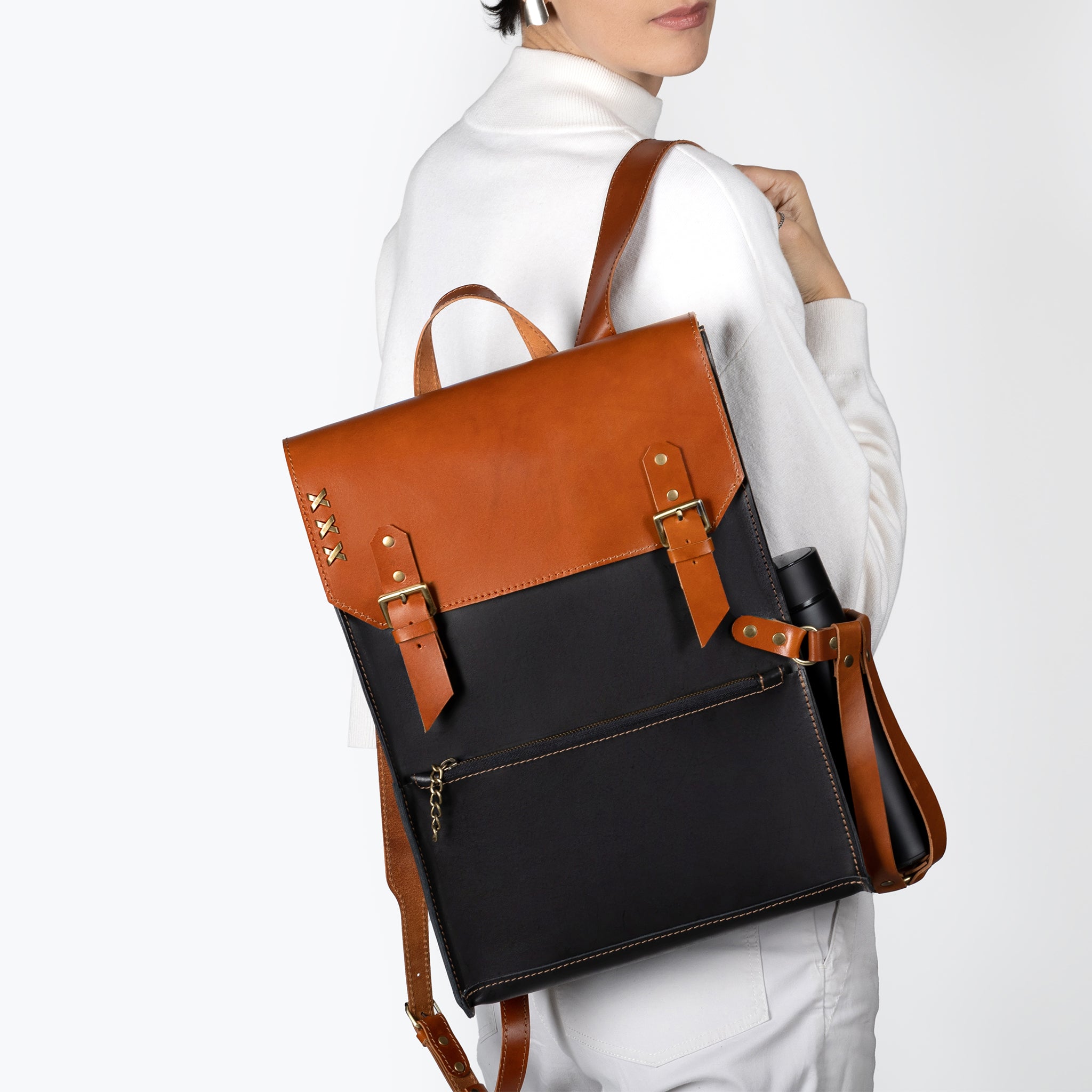Women's Handcrafting Leather Backpack - Classic Spirit 13", 14", 15" and 16" inch. laptops