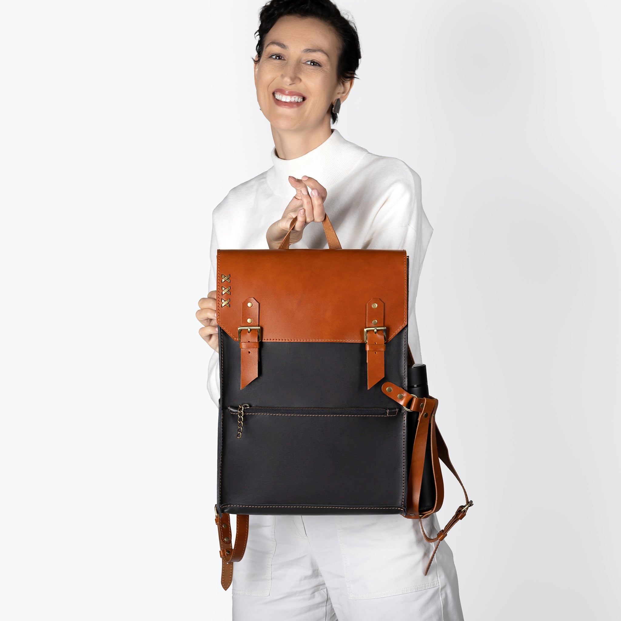 Women's Handcrafting Leather Backpack - Classic Spirit 13", 14", 15" and 16" inch. laptops