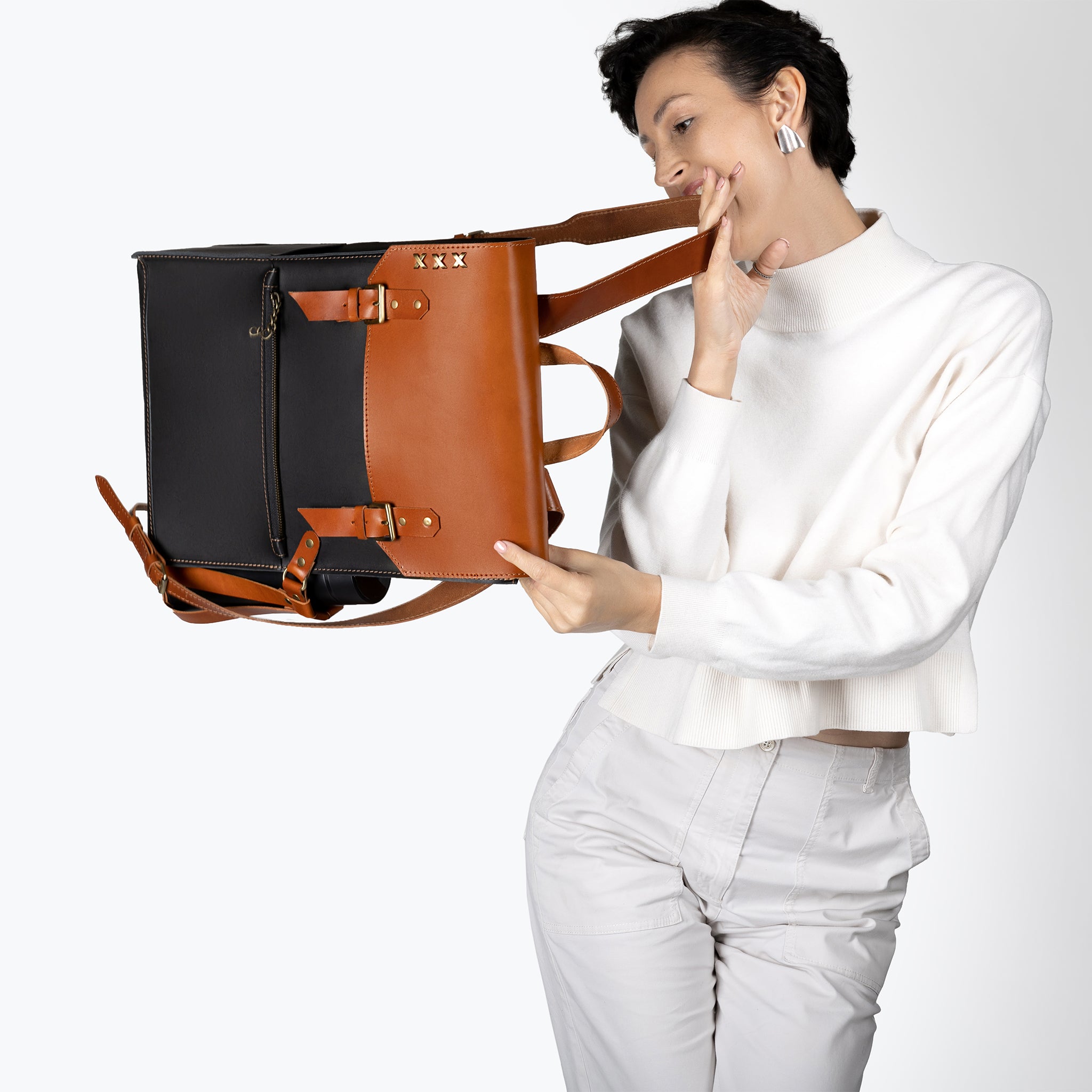 Women's Handcrafting Leather Backpack - Classic Spirit 13", 14", 15" and 16" inch. laptops