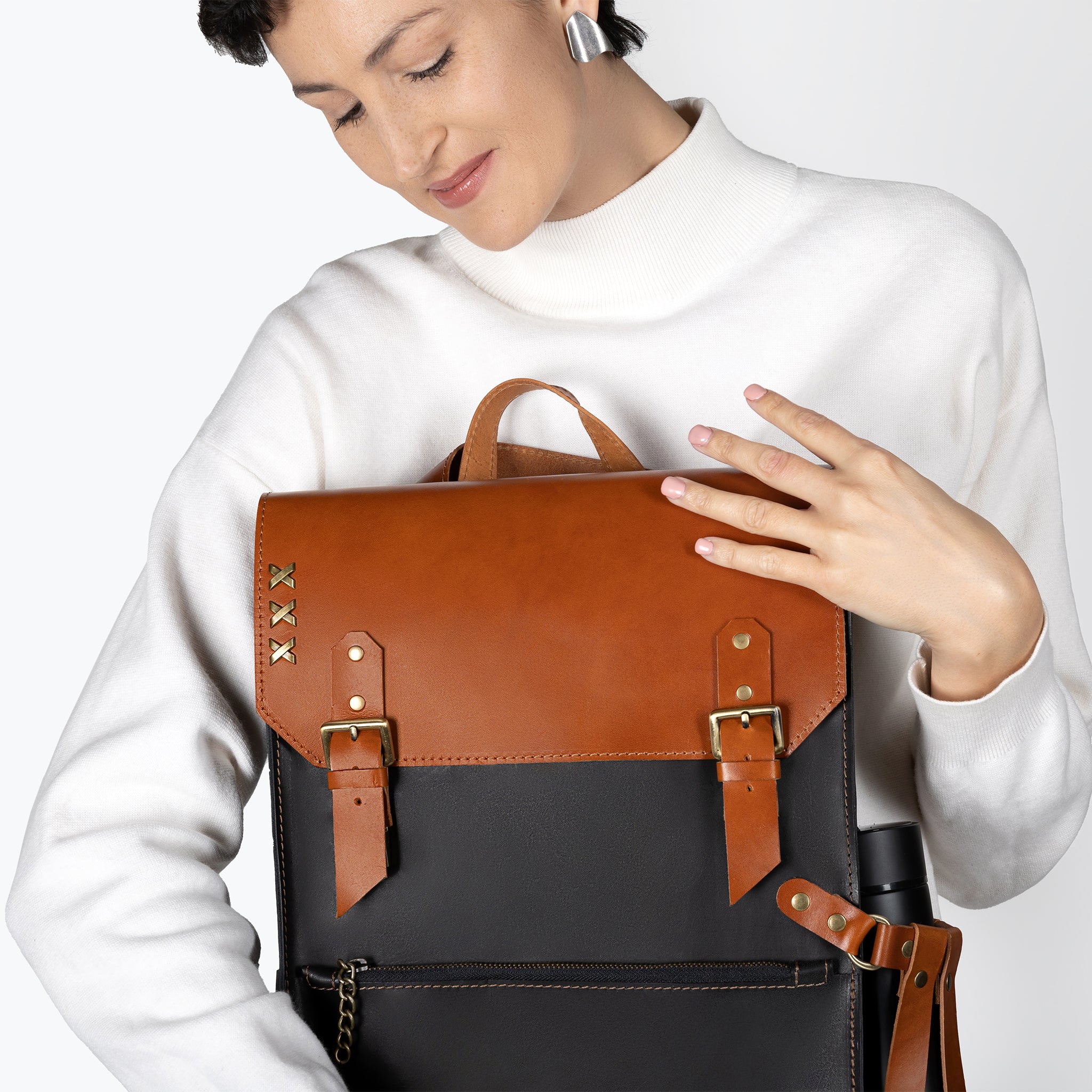 Women's Handcrafting Leather Backpack - Classic Spirit 13", 14", 15" and 16" inch. laptops