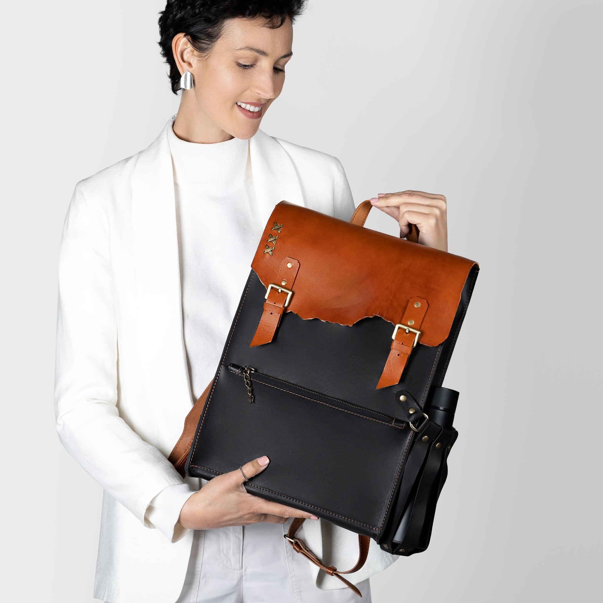 Women's Handcrafting Leather Backpack- 13", 14", 15" and 16" inch. laptops- Wild Spirit
