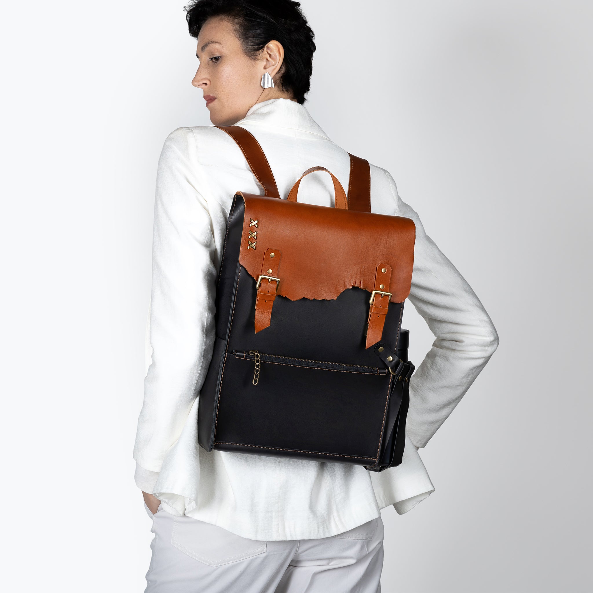 Women's Handcrafting Leather Backpack- 13", 14", 15" and 16" inch. laptops- Wild Spirit