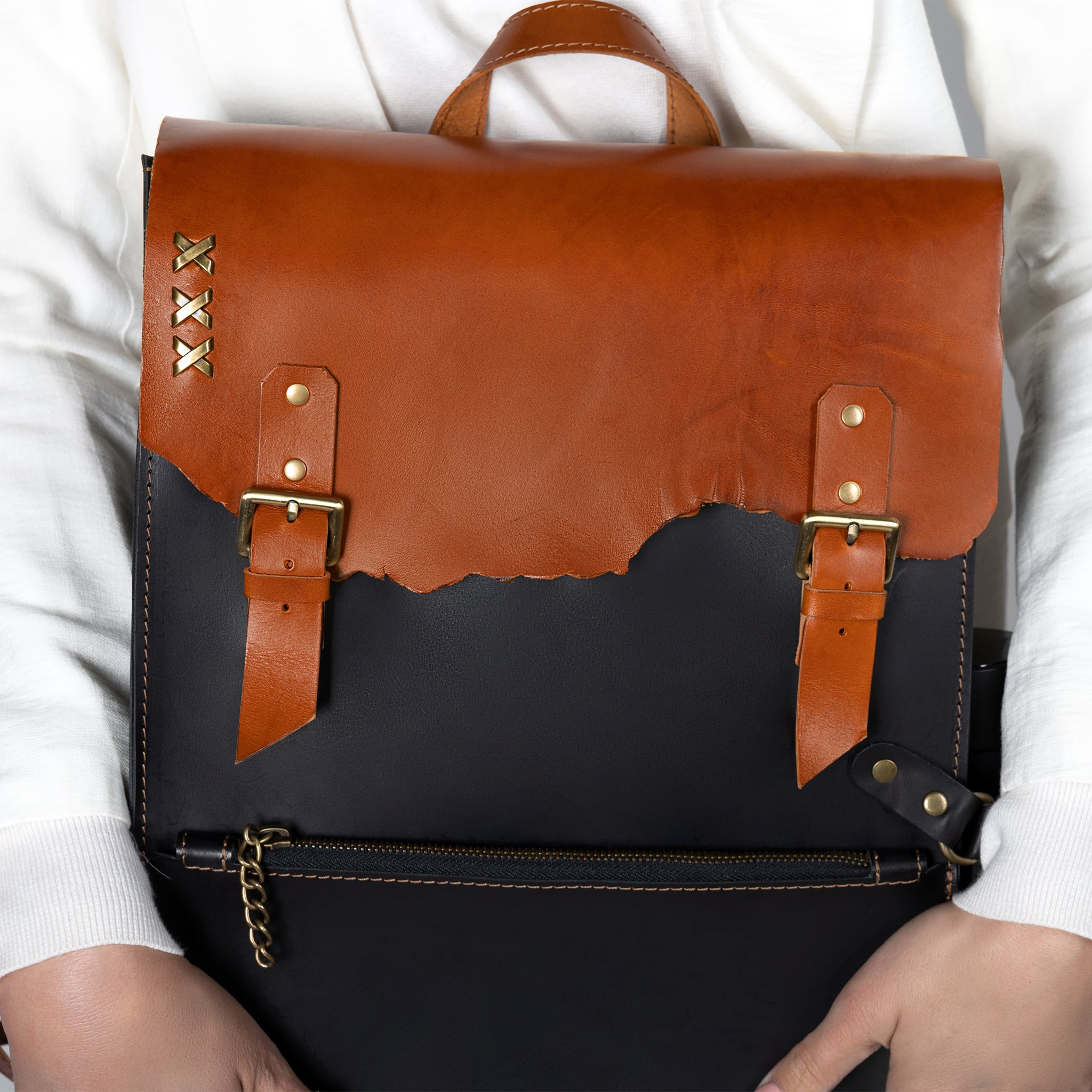 Women's Handcrafting Leather Backpack- 13", 14", 15" and 16" inch. laptops- Wild Spirit