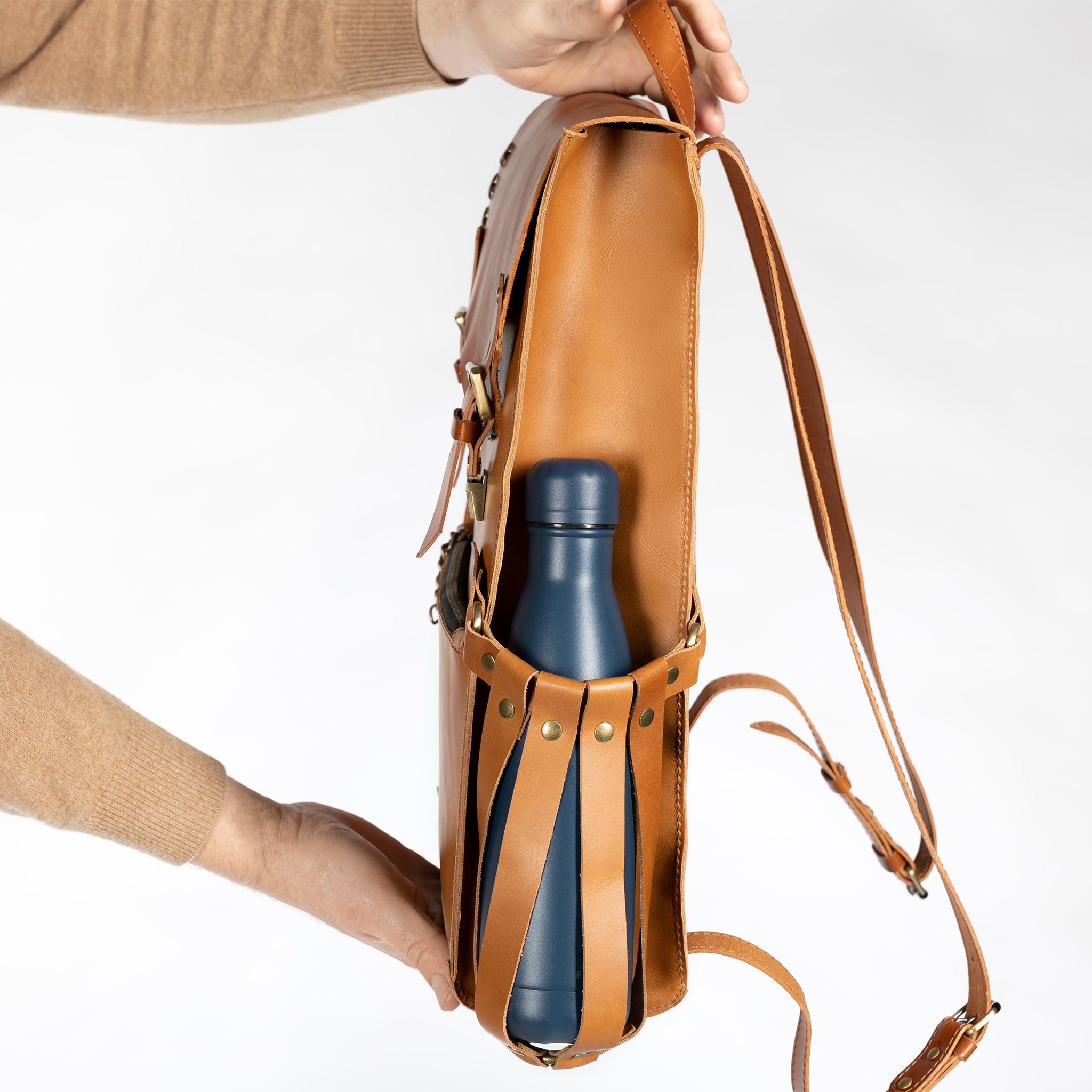 Men's Handcrafting Leather Backpack - 13", 14", 15" and 16" inch. laptops- Wild Spirit