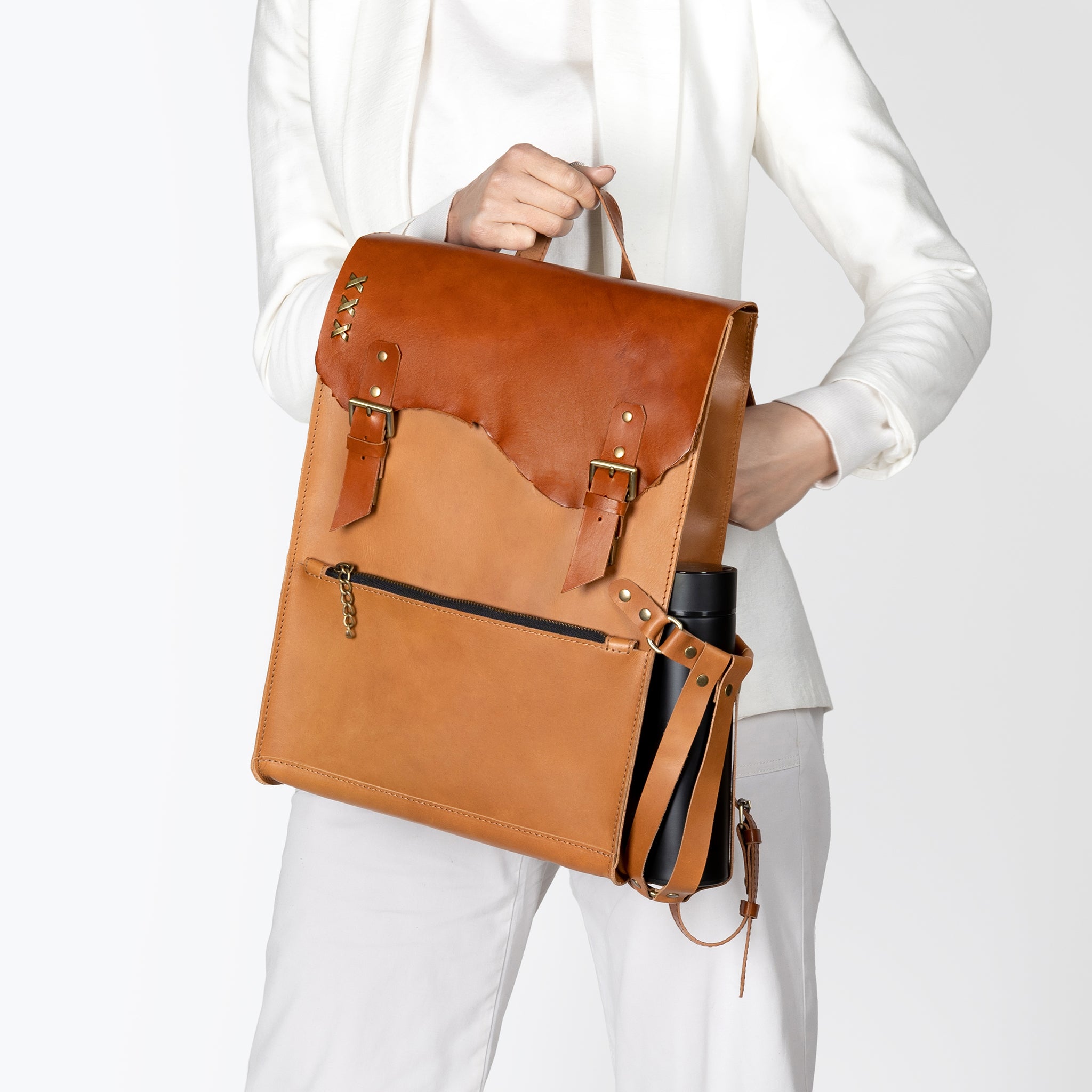 Women's Handcrafting Leather Backpack- 13", 14", 15" and 16" inch. laptops- Wild Spirit
