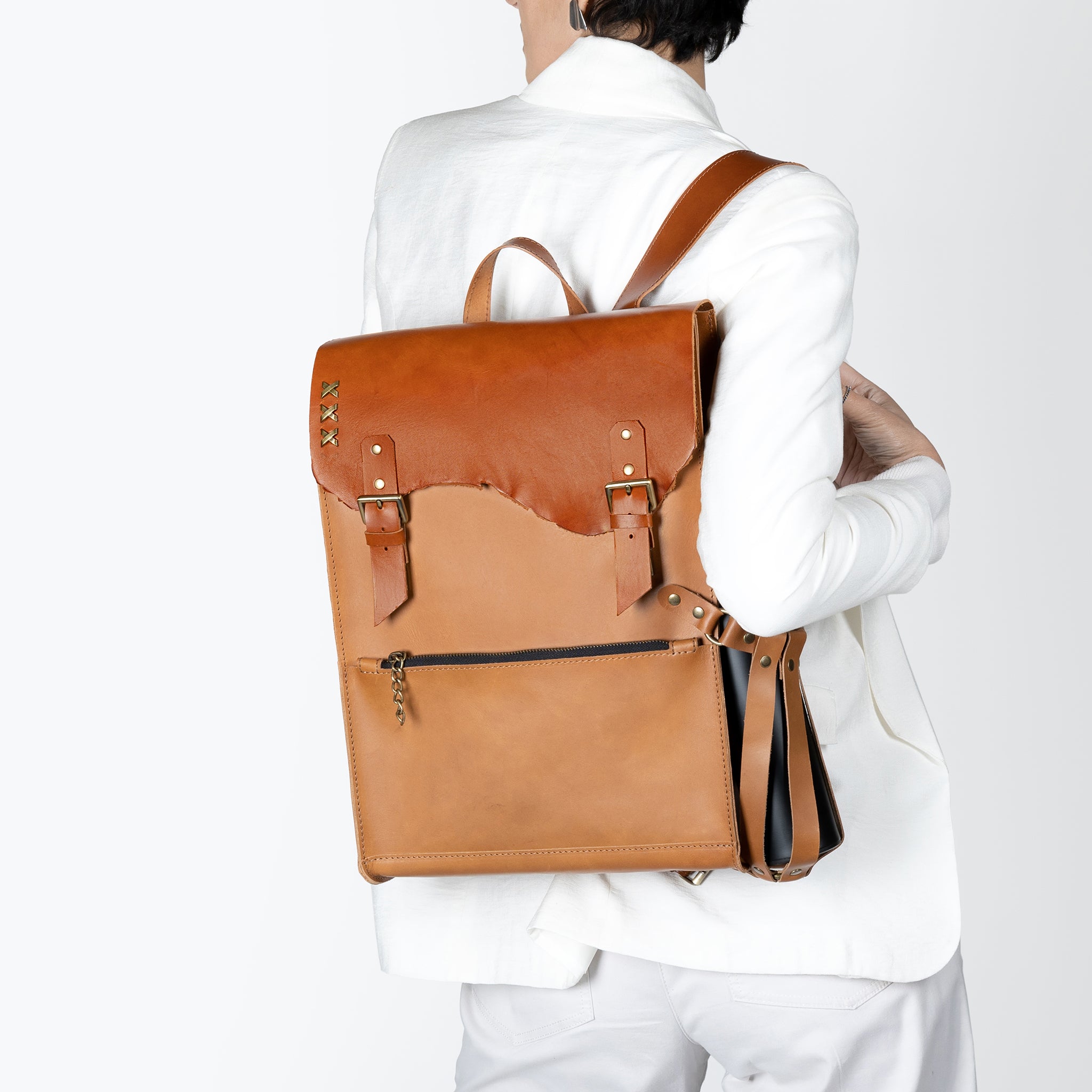 Women's Handcrafting Leather Backpack- 13", 14", 15" and 16" inch. laptops- Wild Spirit