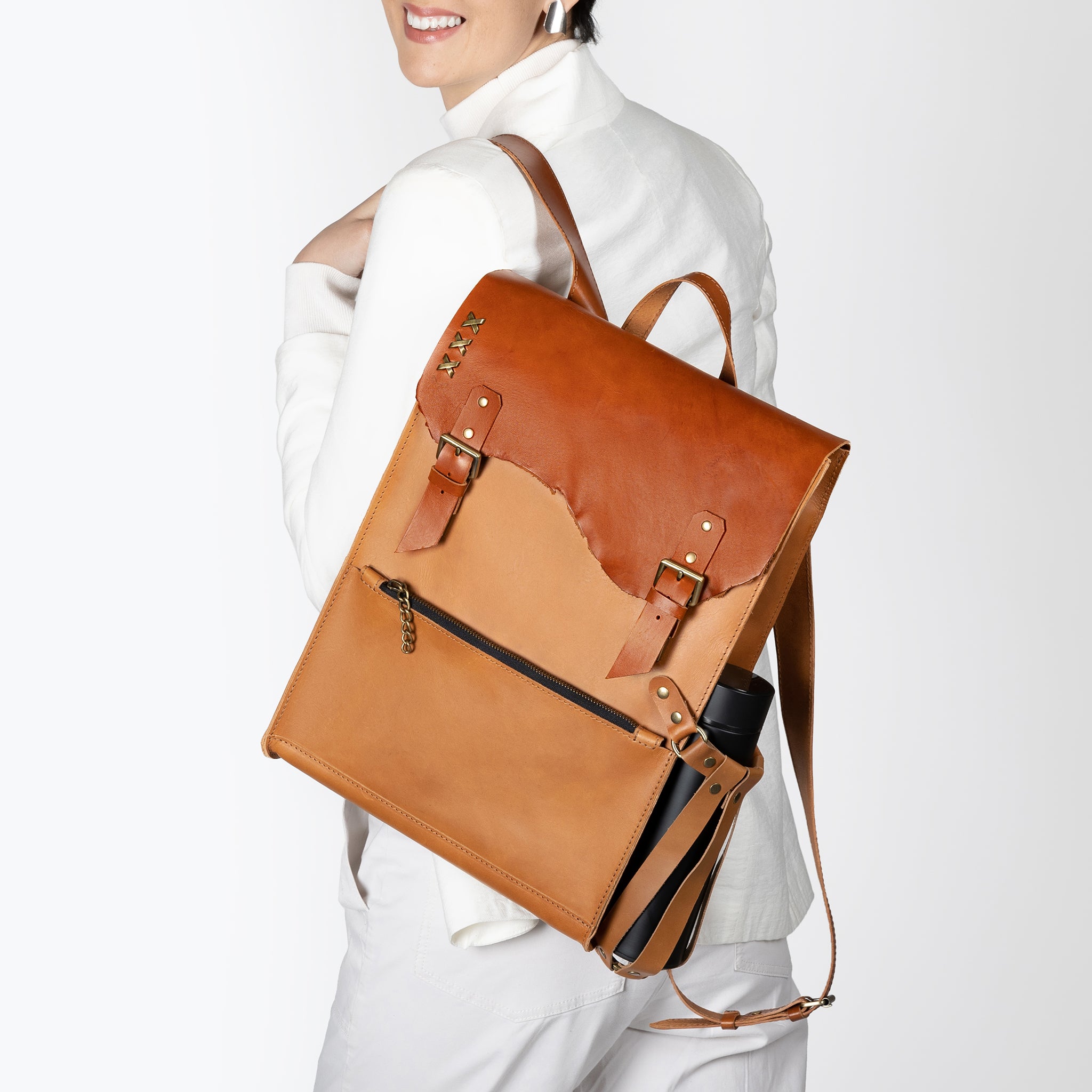 Women's Handcrafting Leather Backpack- 13", 14", 15" and 16" inch. laptops- Wild Spirit