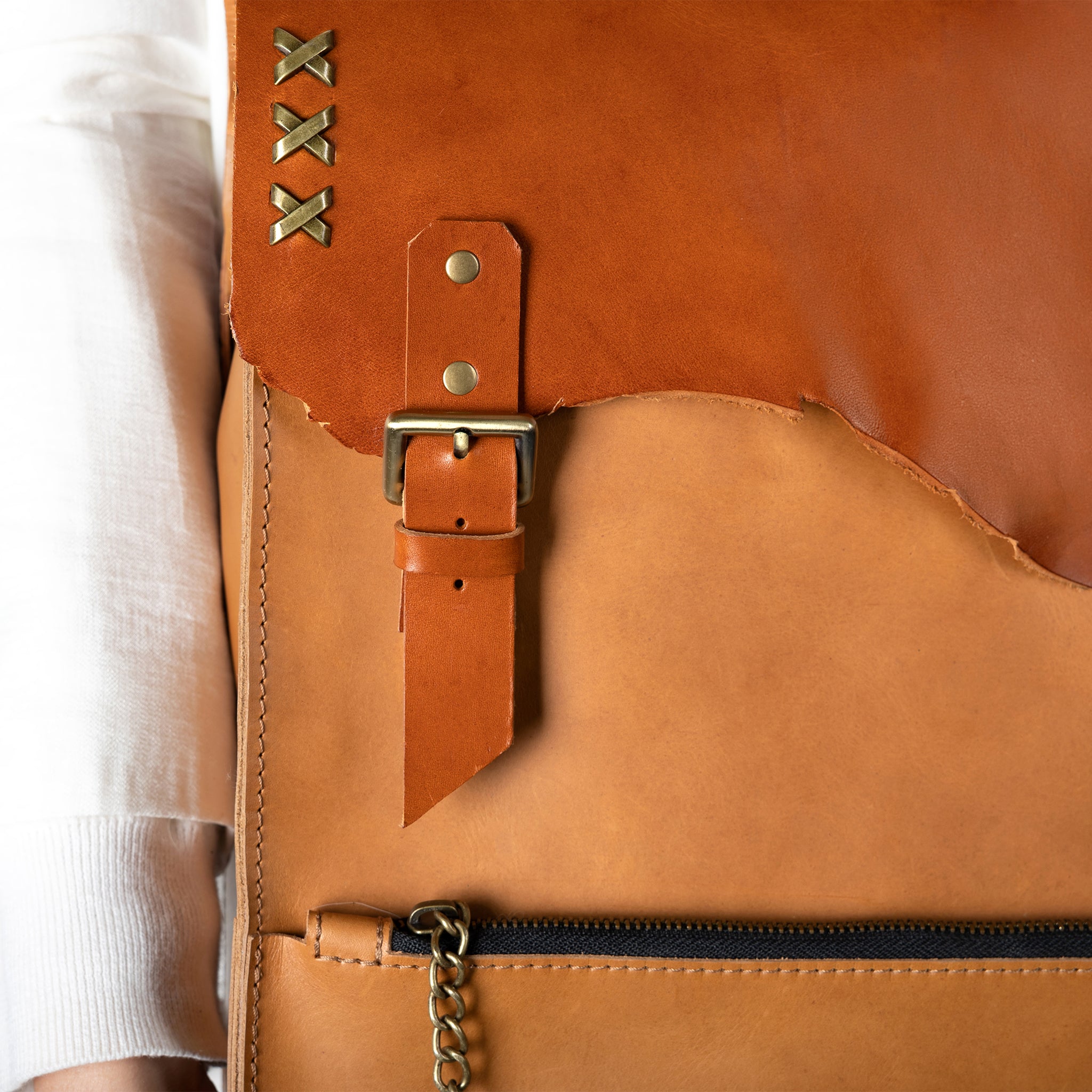 Men's Handcrafting Leather Backpack - 13", 14", 15" and 16" inch. laptops- Wild Spirit
