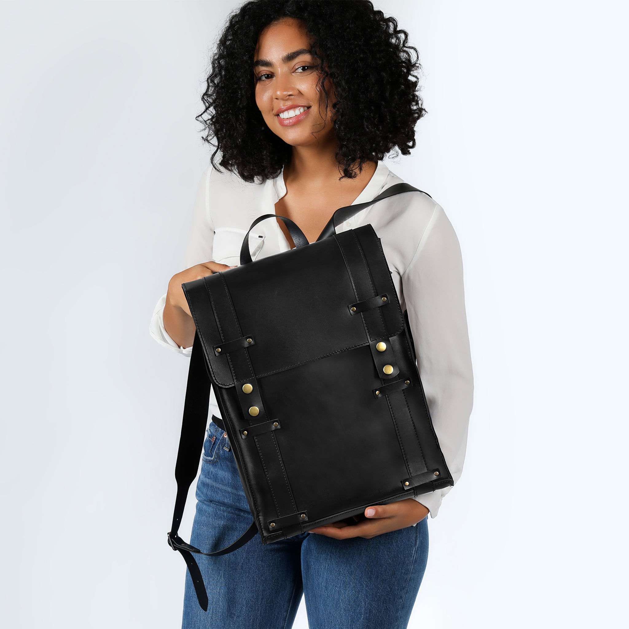 Women's Handcrafting Leather Backpack - Storyteller 13", 14", 15" and 16" inch laptops