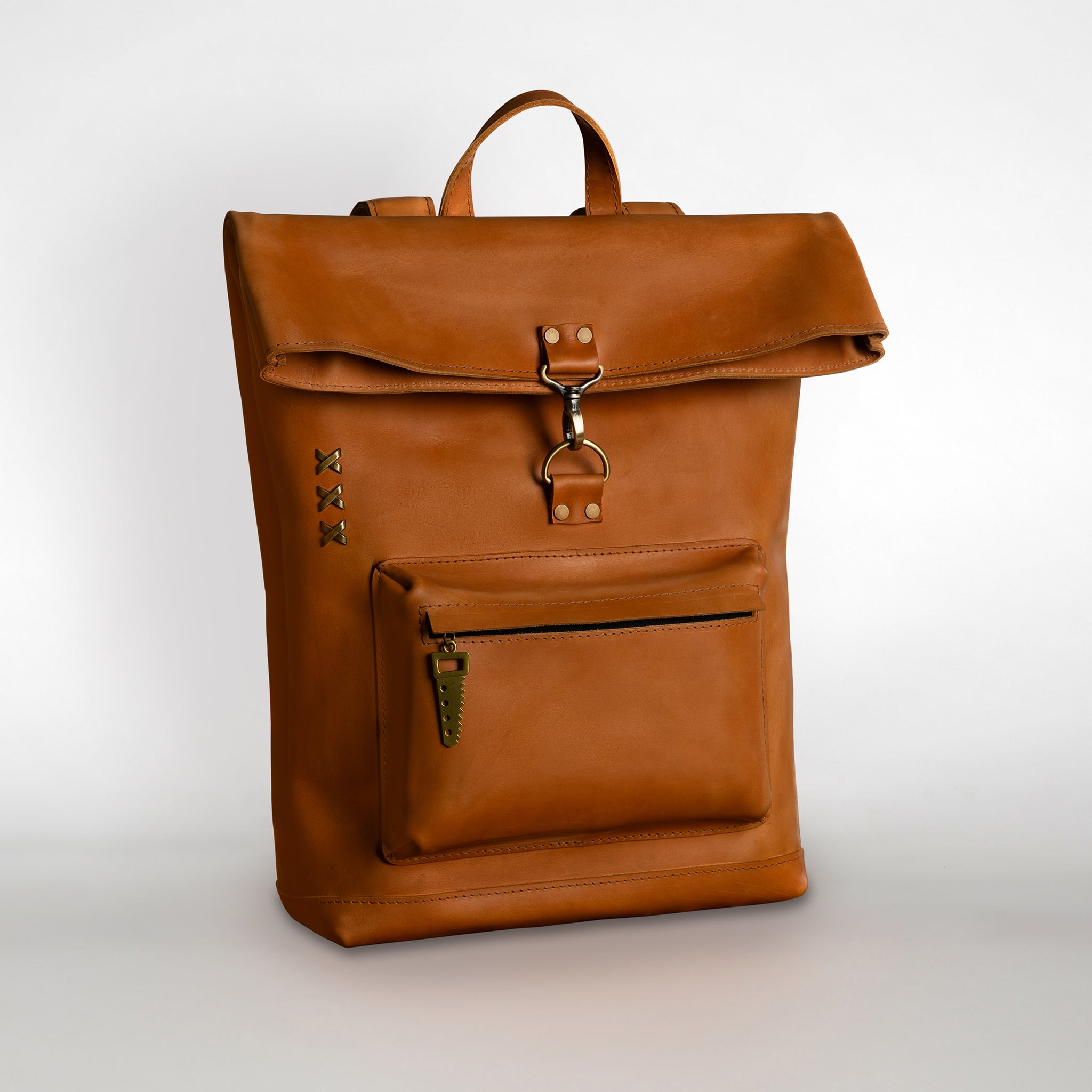 Roll-top Handcrafting Leather Women's Backpack - Forester 13", 14", 15" and 16" inch laptops
