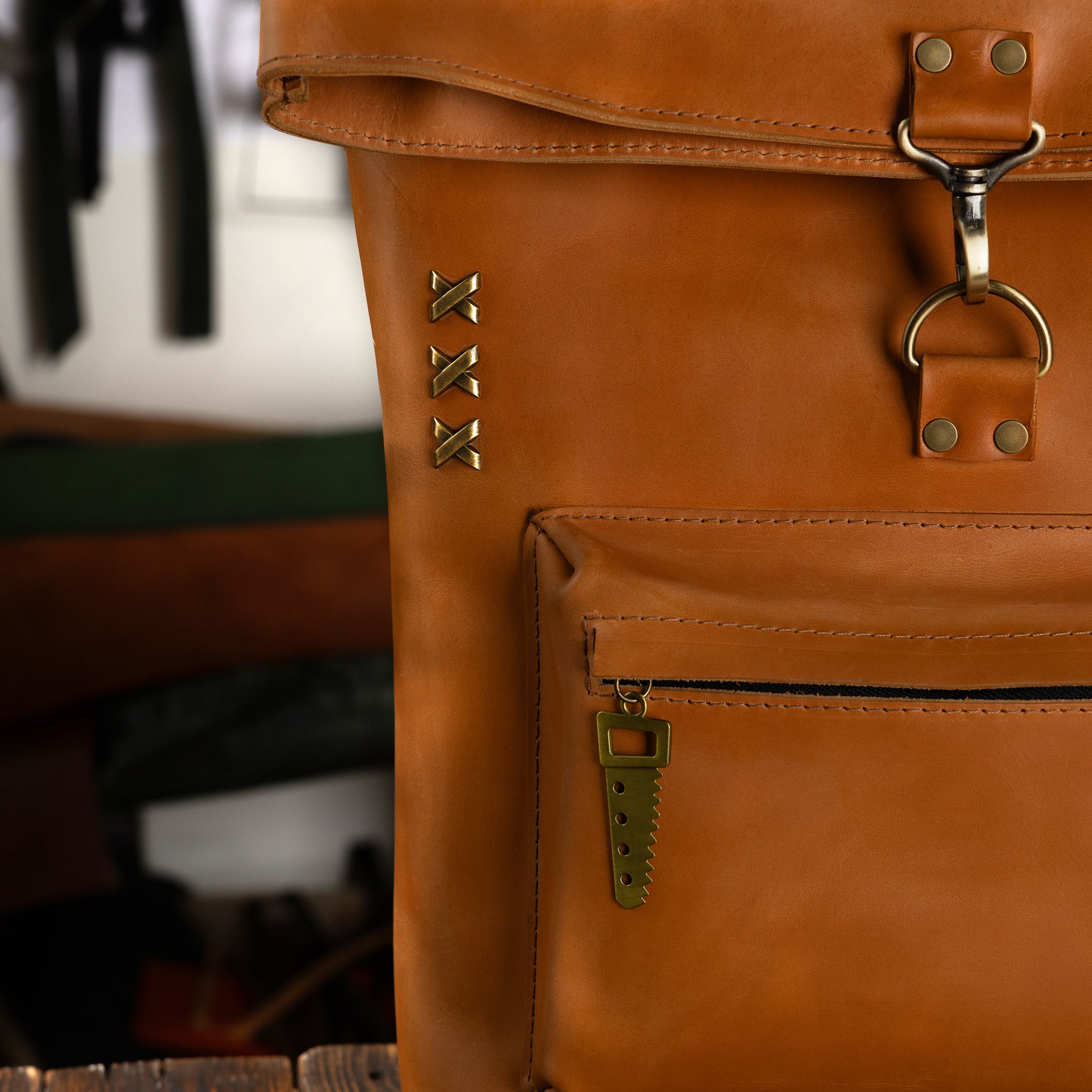 Roll-top Handcrafting Leather Women's Backpack - Forester 13", 14", 15" and 16" inch laptops