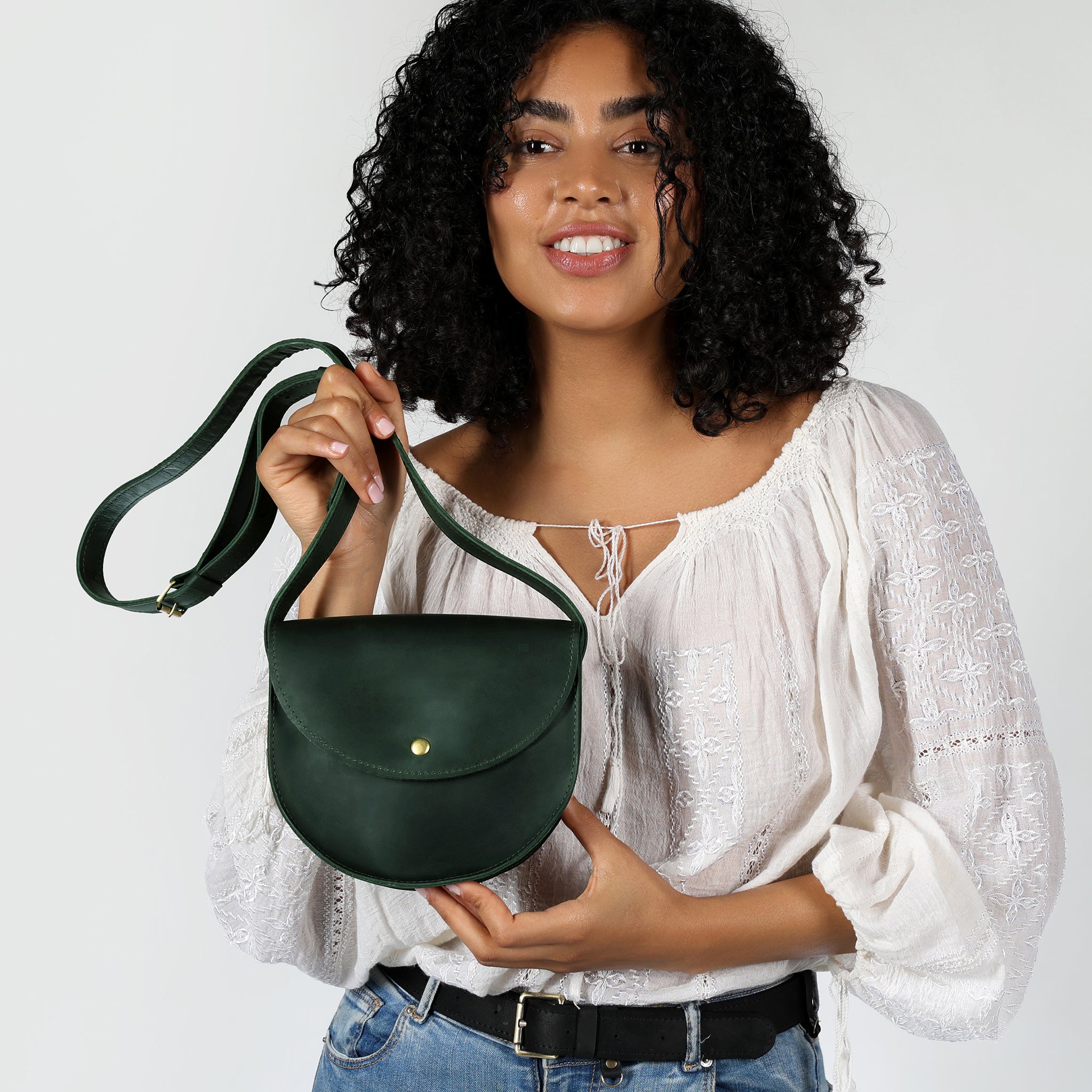 Saddle Leather Handmade Bag ,Crossbody bag for Women - Classy Wood