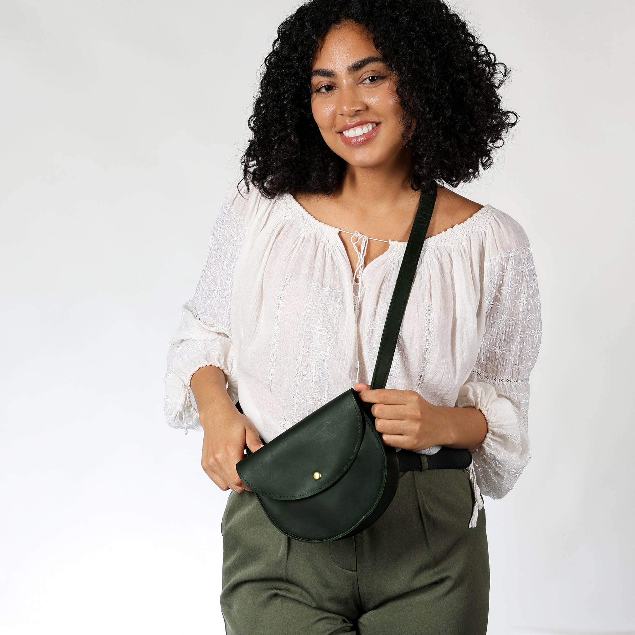 Saddle Leather Handmade Bag ,Crossbody bag for Women - Classy Wood