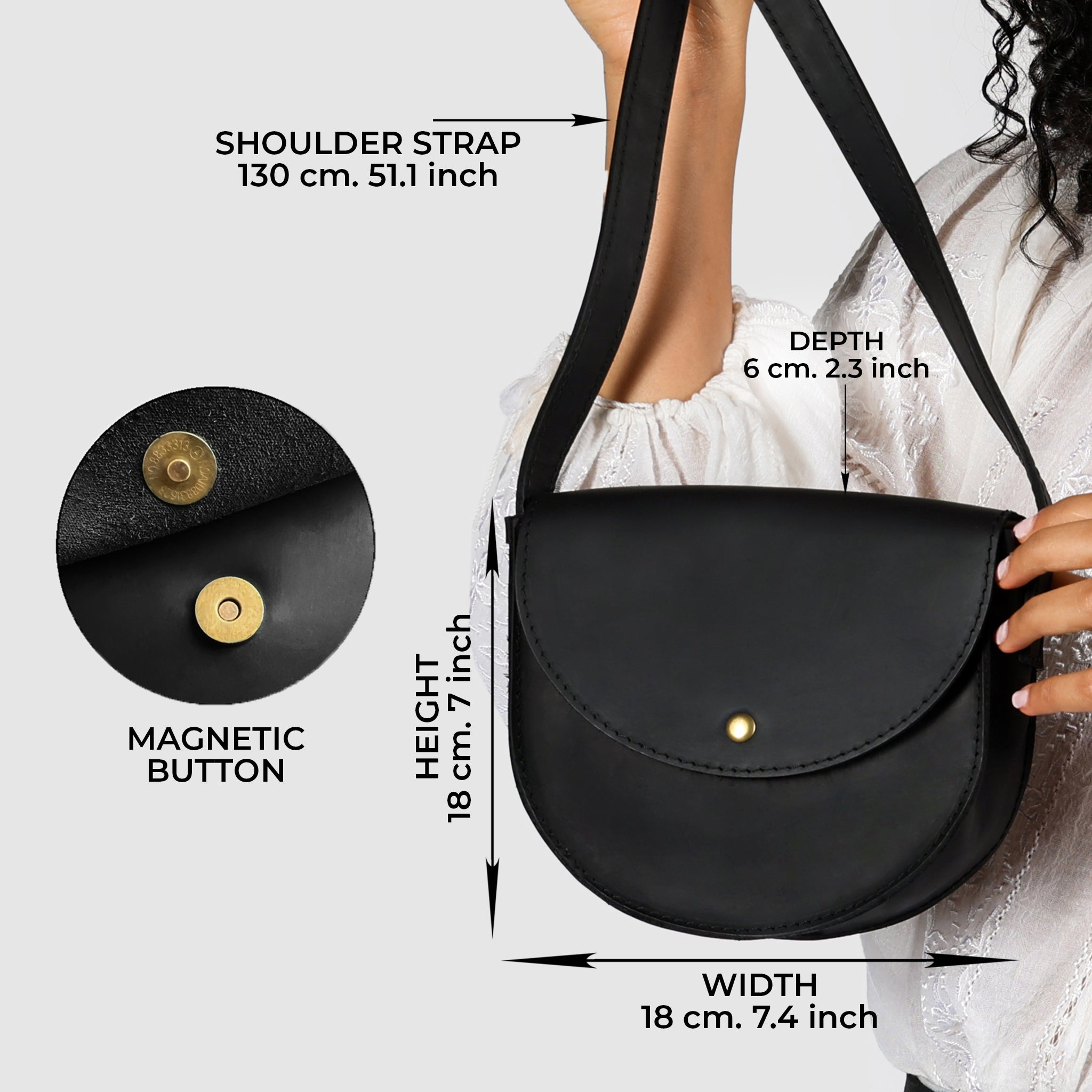 Saddle Leather Handmade Bag ,Crossbody bag for Women - Classy Wood