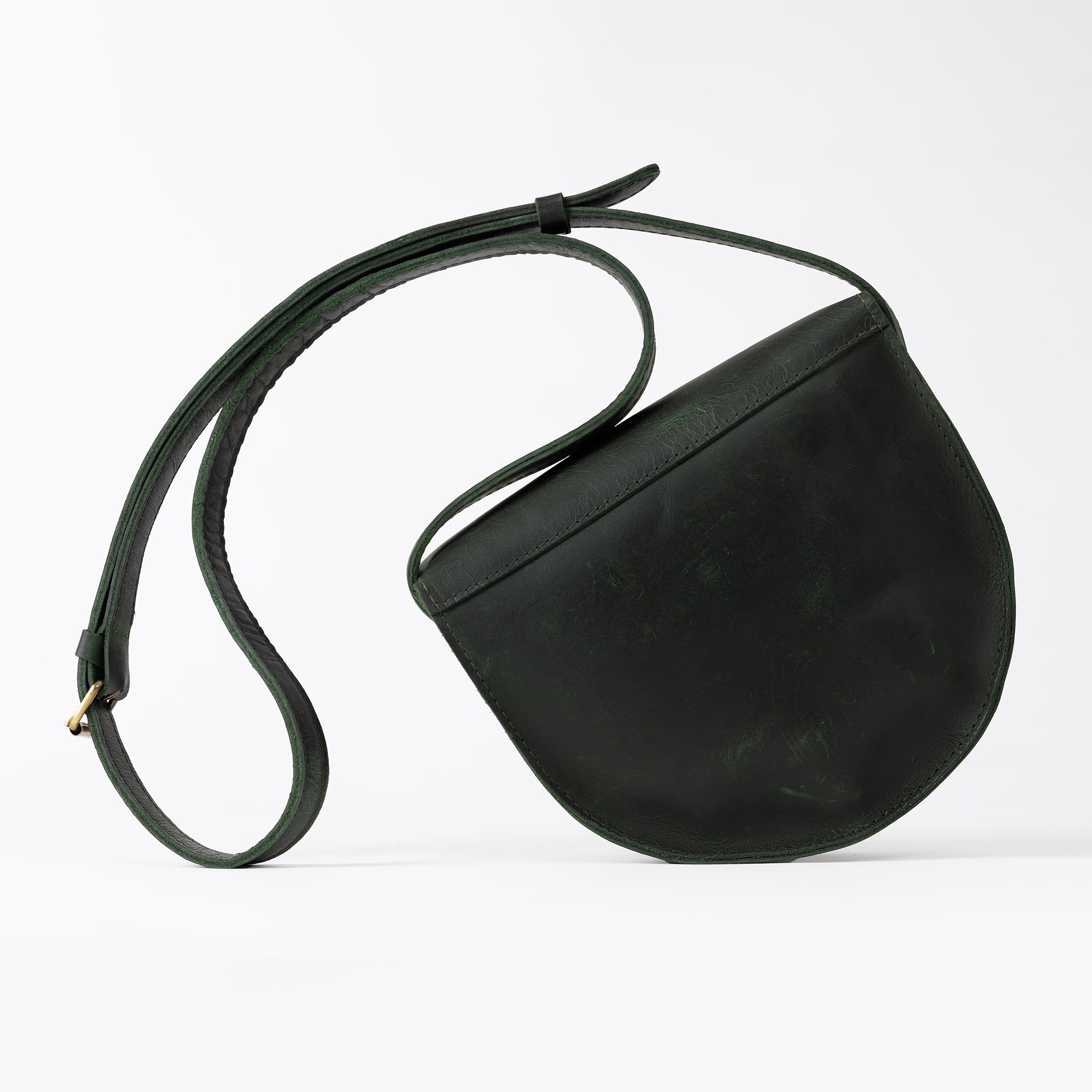 Leather Crossbody Bag: Dutch Illustrations-Hand-drawn of Dutch houses