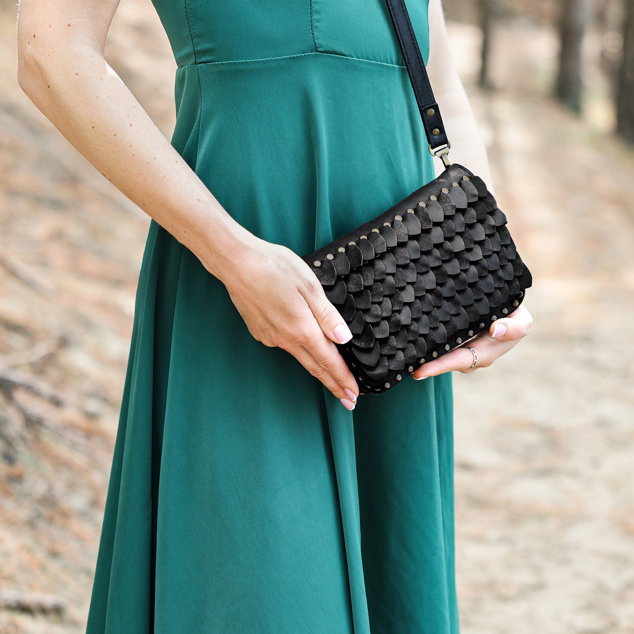 Designer Leather Crossbody bag For Women - Dragon Skin