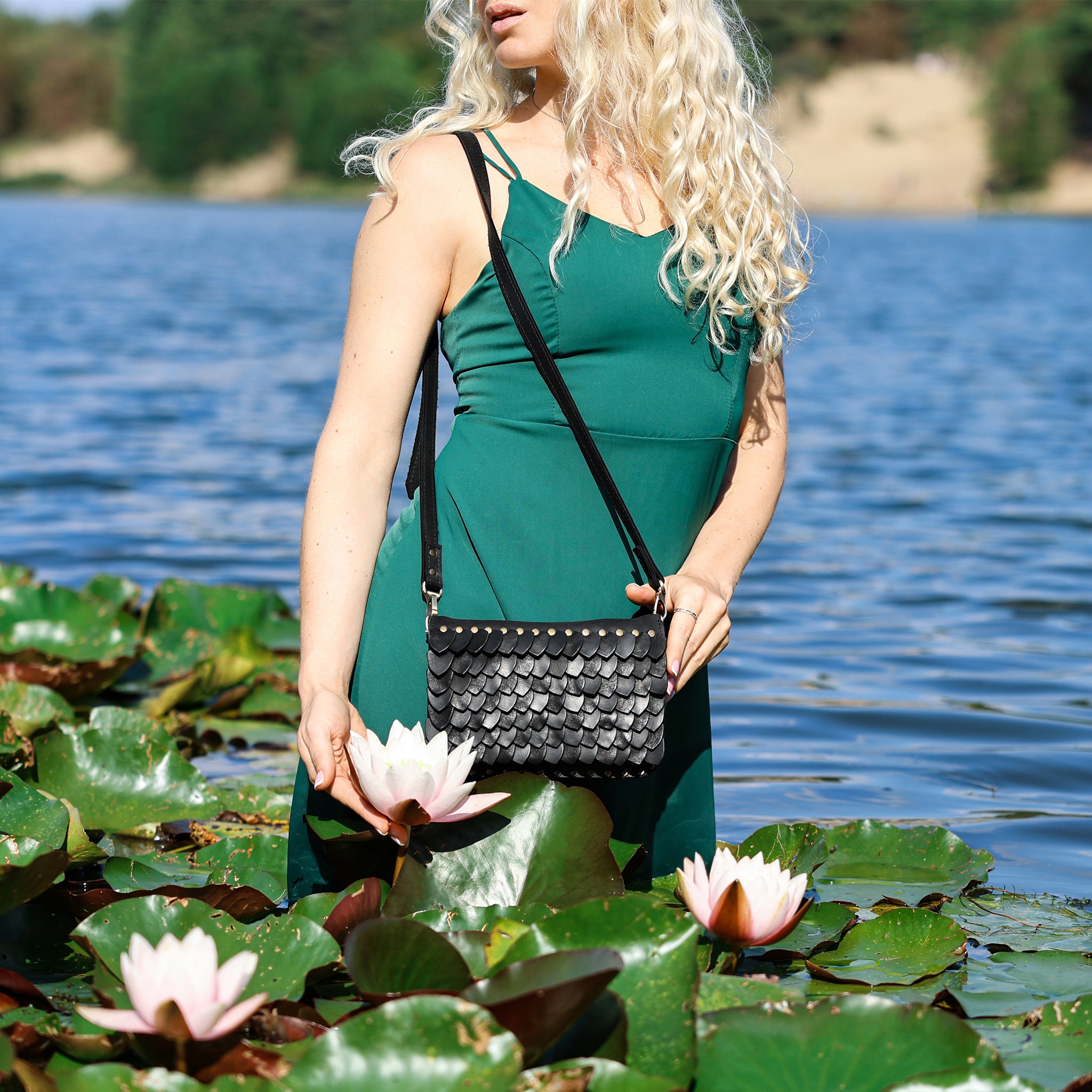 Designer Leather Crossbody bag For Women - Dragon Skin