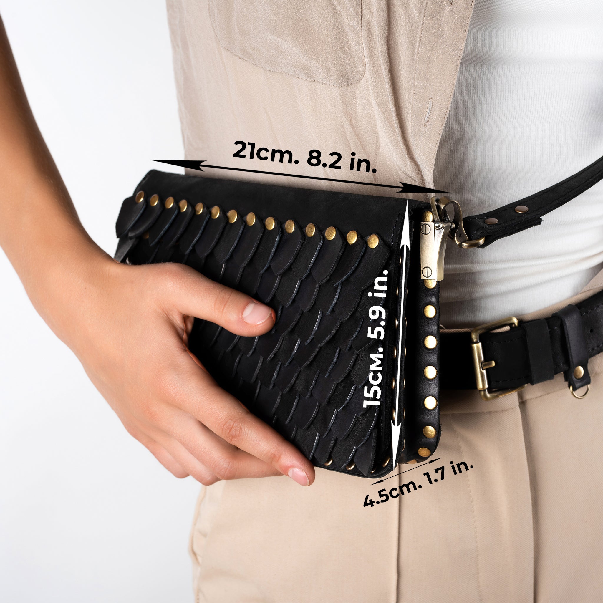 Designer Leather Crossbody bag For Women - Dragon Skin