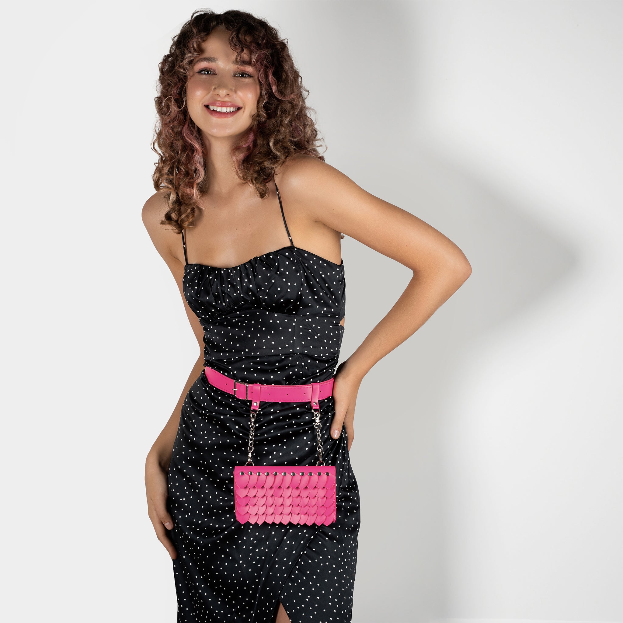 Designer handmade Leather Belt Bag, Crossbody Women Bag - Shield Dragon