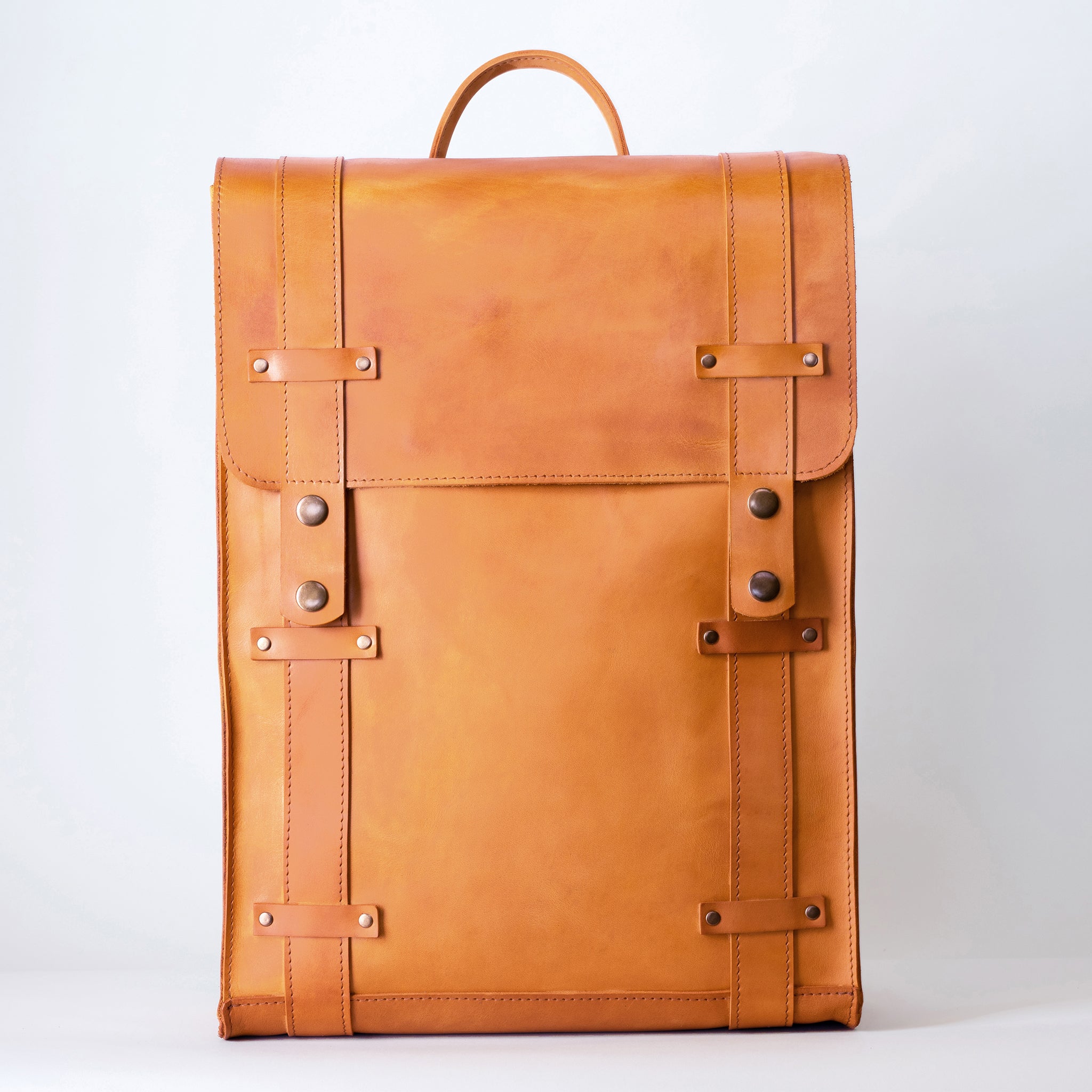 Men's Handcrafting Leather Backpack -Storyteller 13", 14", 15" and 16" inch. laptops