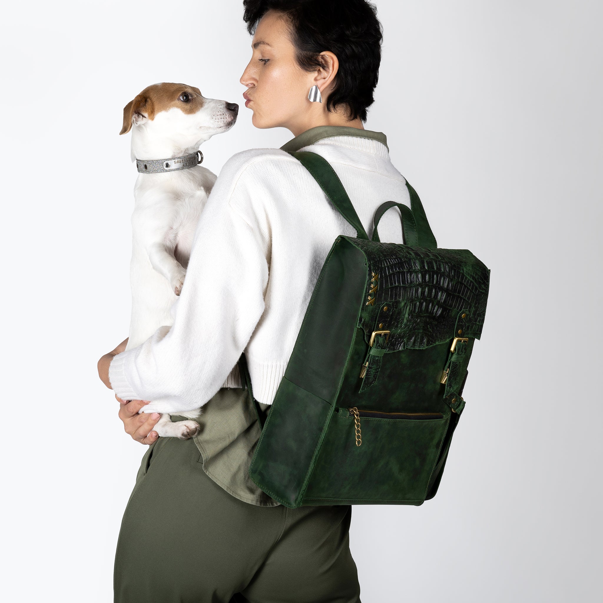 Women's Handcrafting Leather Backpack- 13", 14", 15" and 16" inch. laptops- Wild Spirit