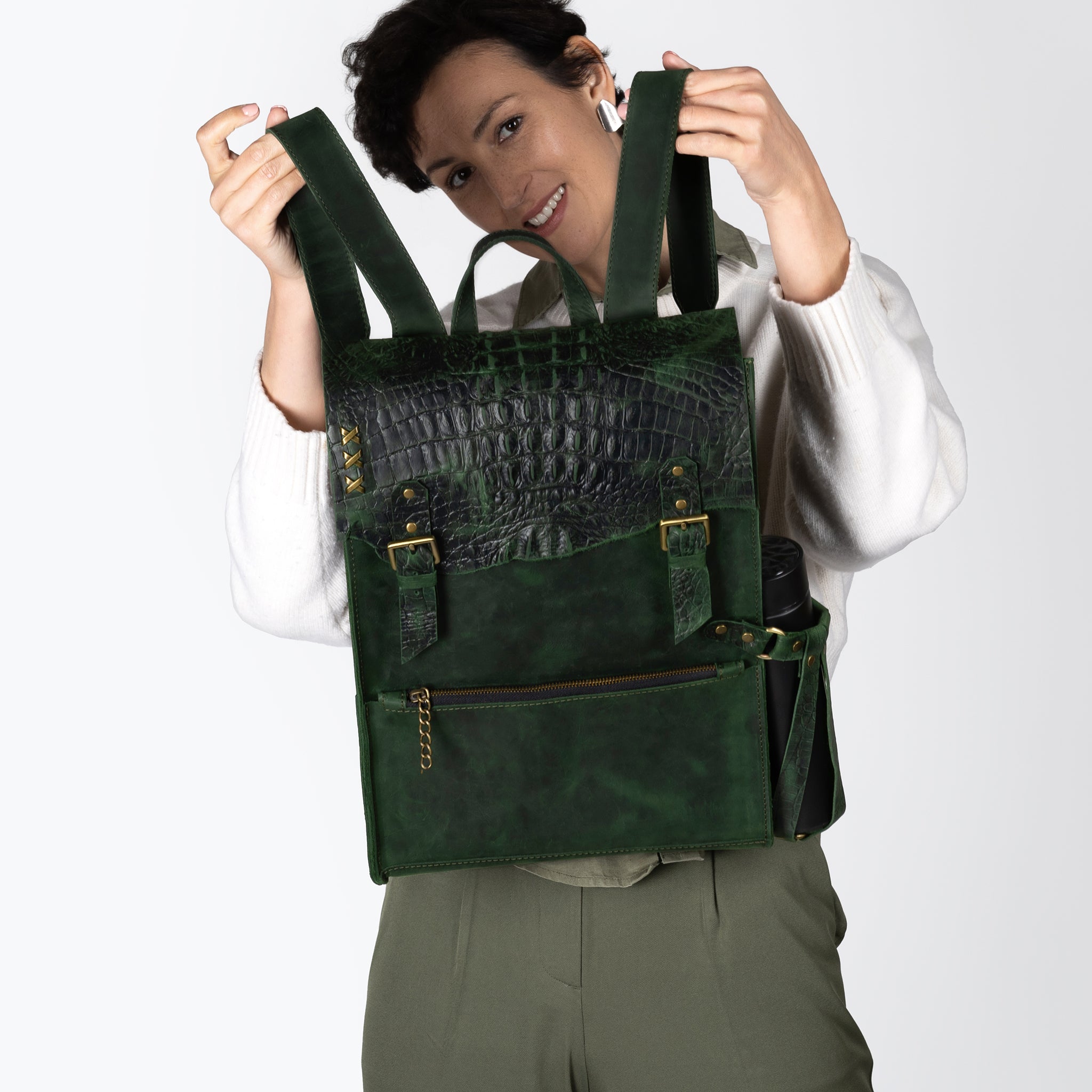 Women's Handcrafting Leather Backpack- 13", 14", 15" and 16" inch. laptops- Wild Spirit