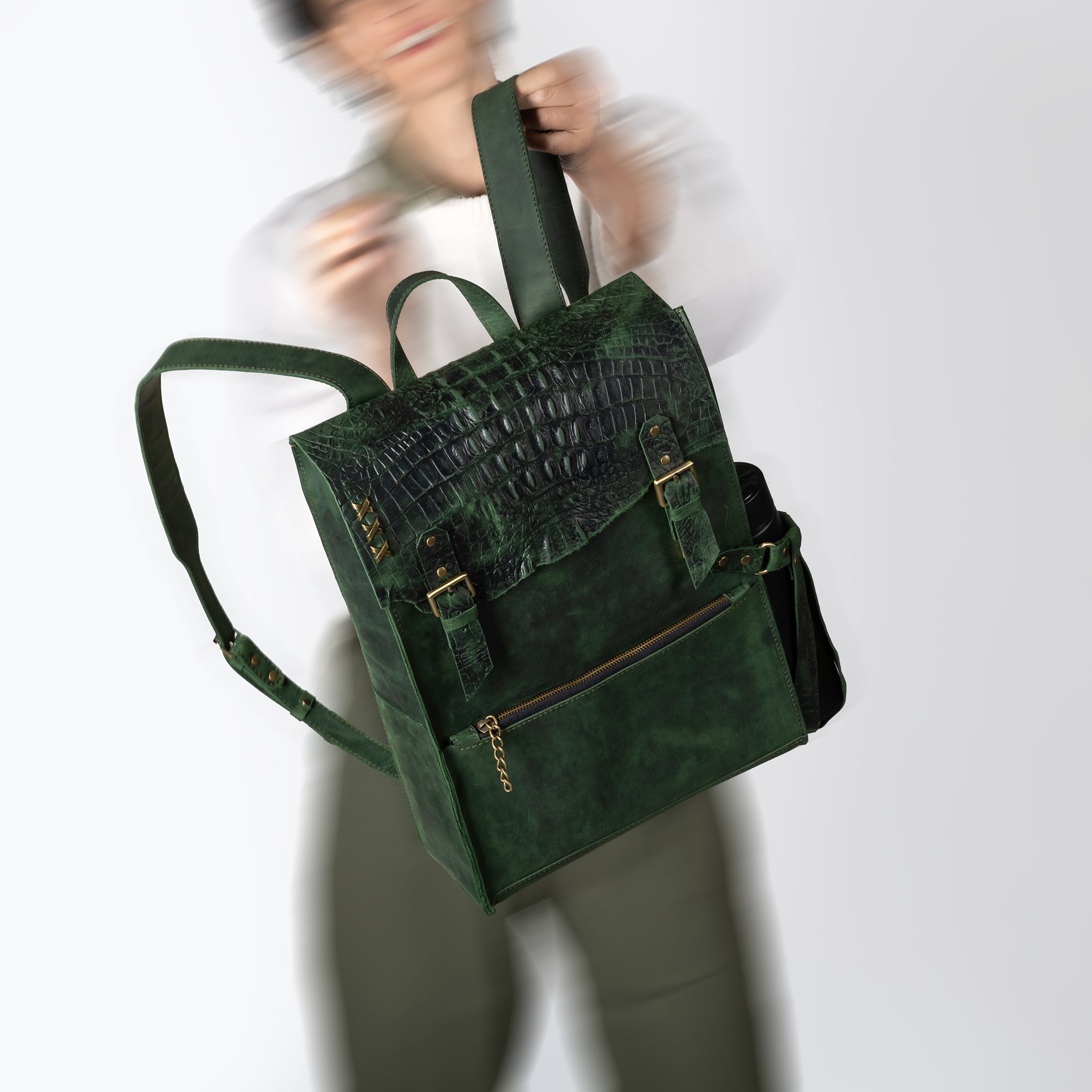 Women's Handcrafting Leather Backpack- 13", 14", 15" and 16" inch. laptops- Wild Spirit
